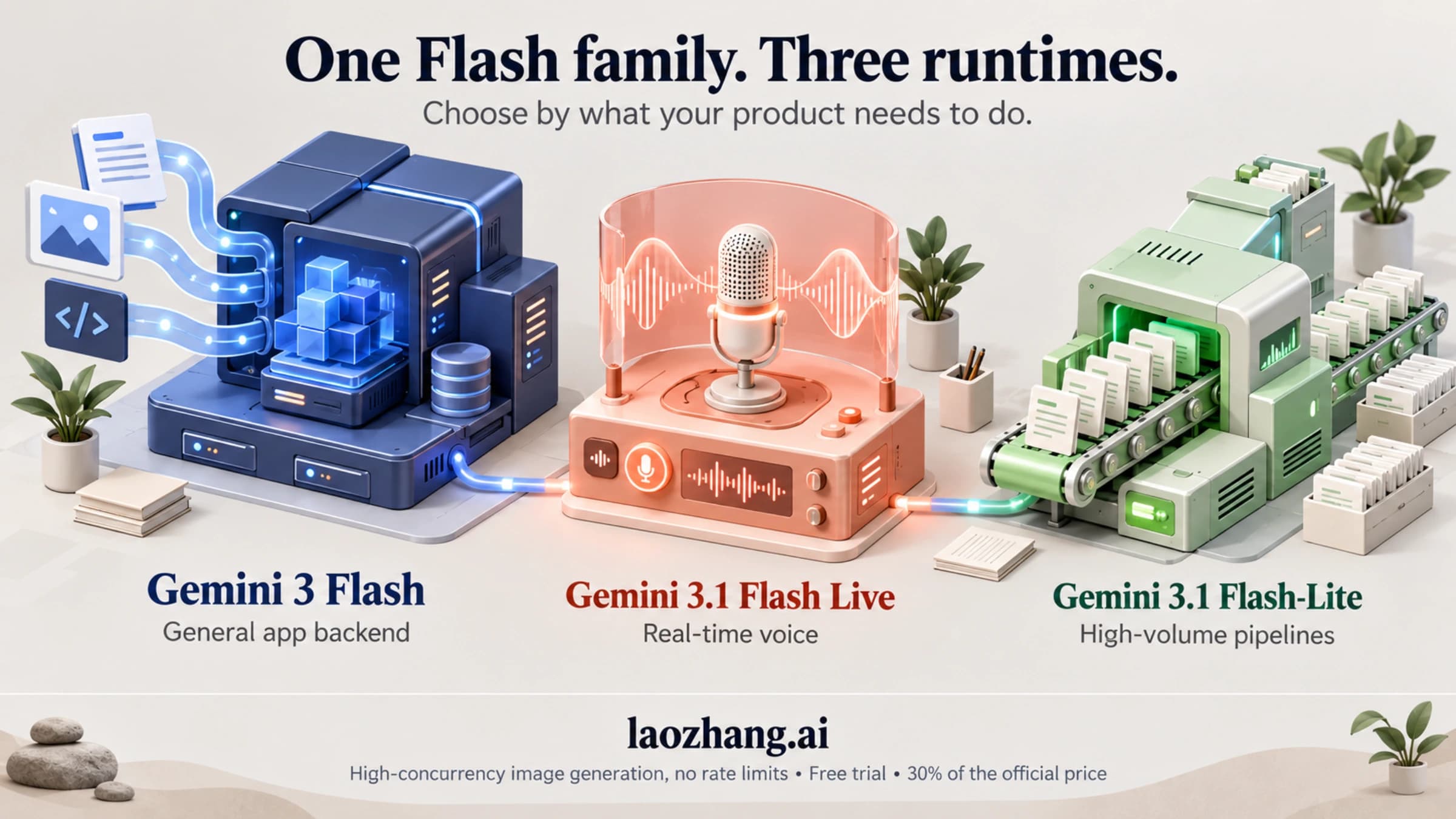 Gemini 3 Flash vs Flash Live vs Flash-Lite routing guide cover