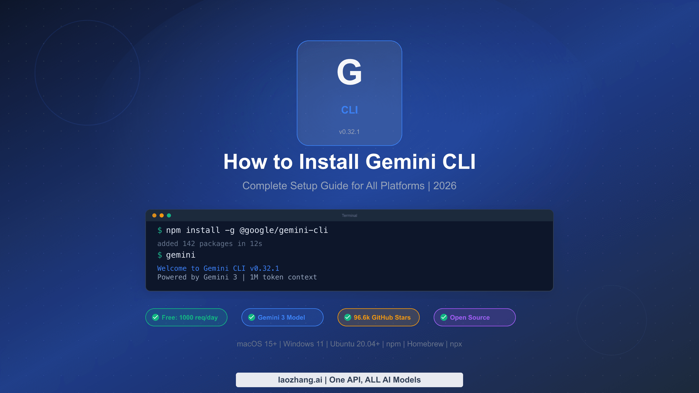 How to install Gemini CLI complete setup guide for all platforms
