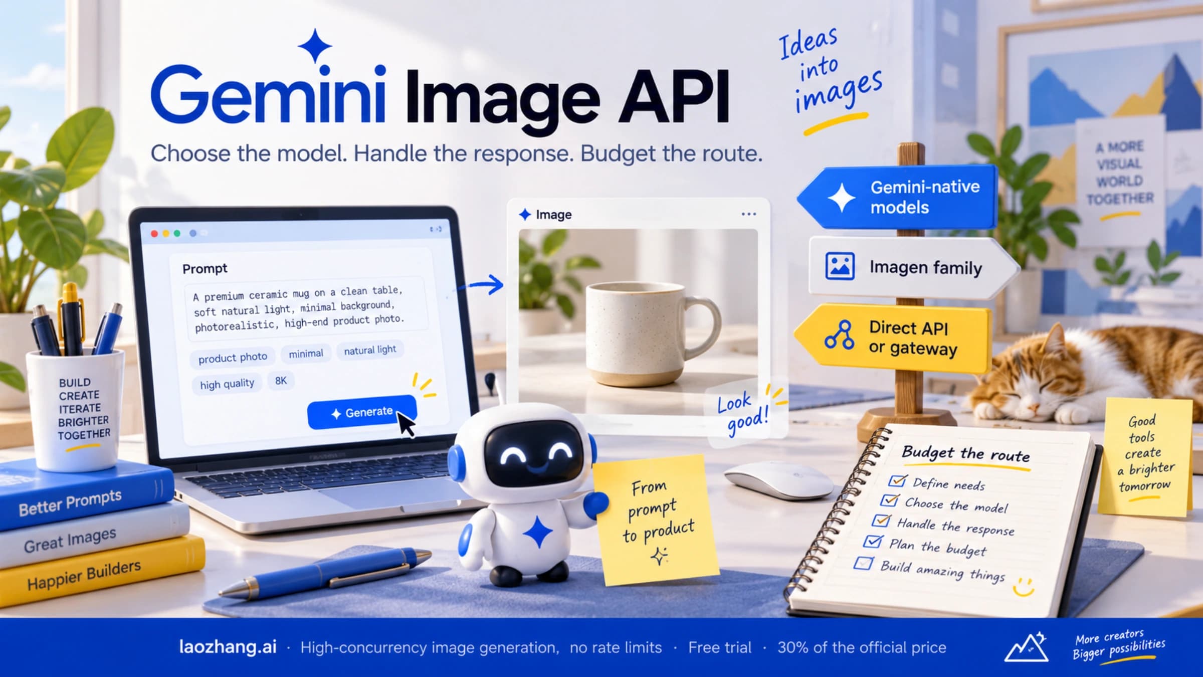 Gemini image API model choice, response handling, and route budgeting