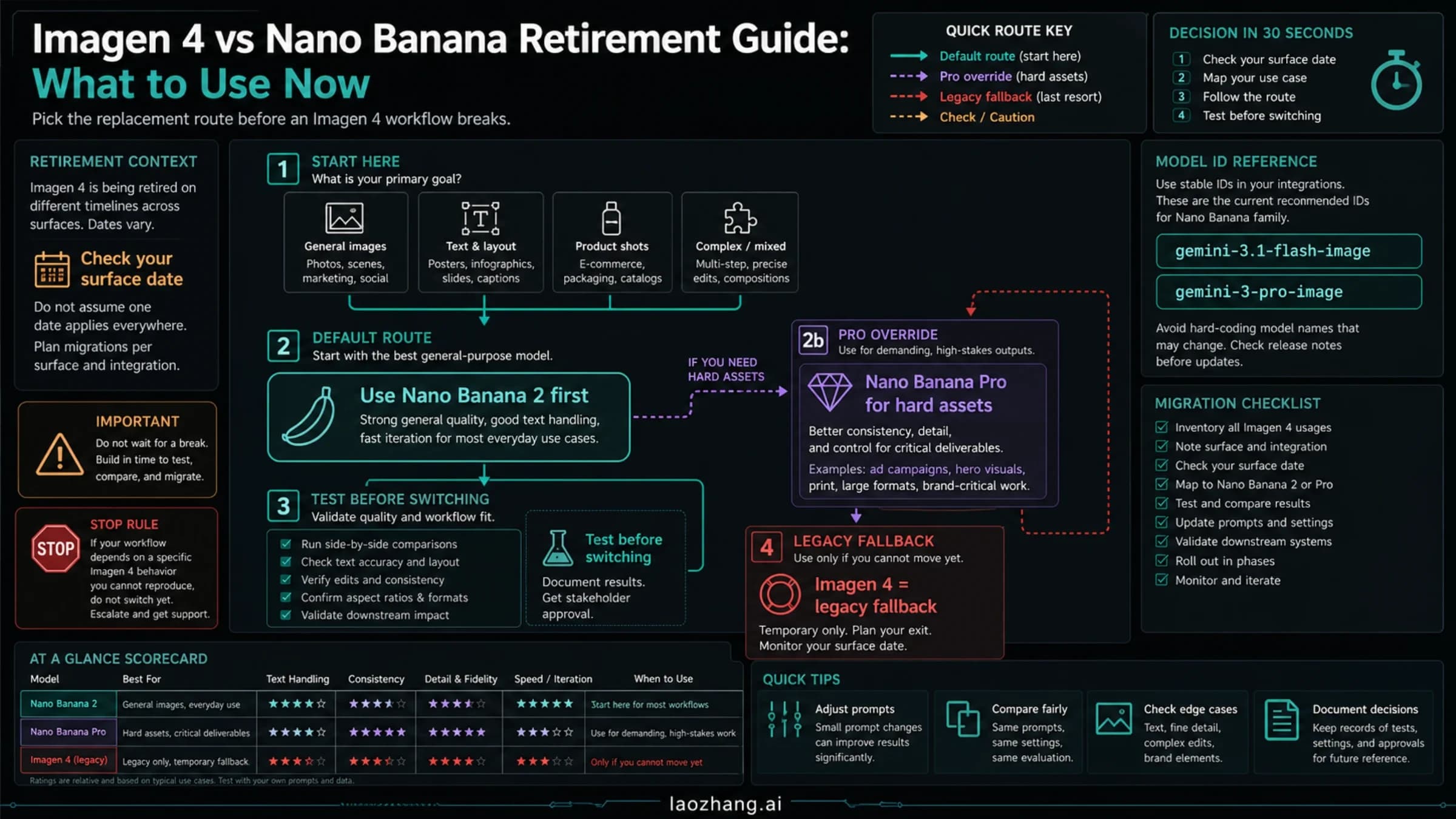 Earlier illustration of Imagen 4 and Nano Banana replacement choices