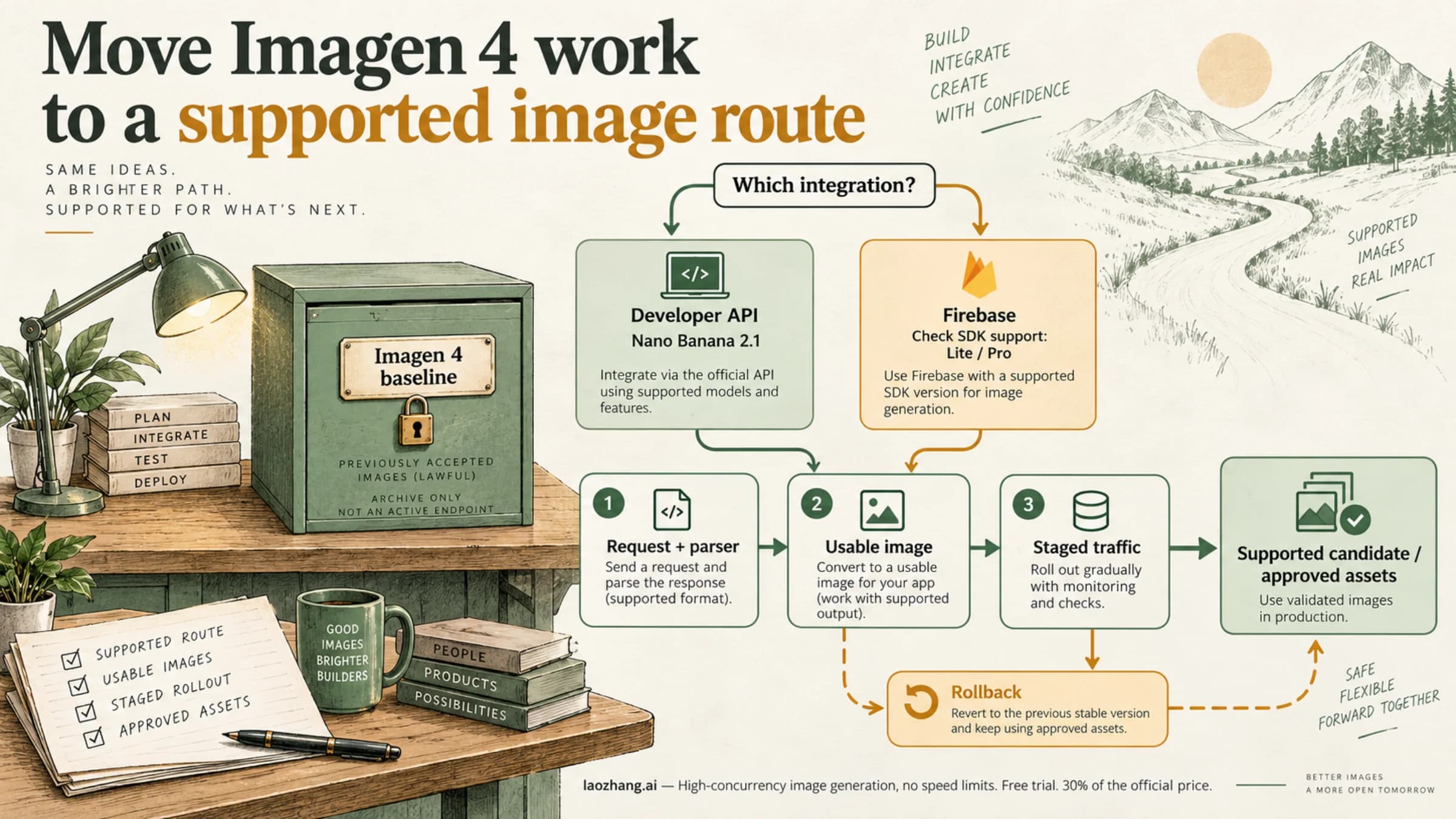 Earlier illustration of Imagen 4 and Nano Banana replacement choices