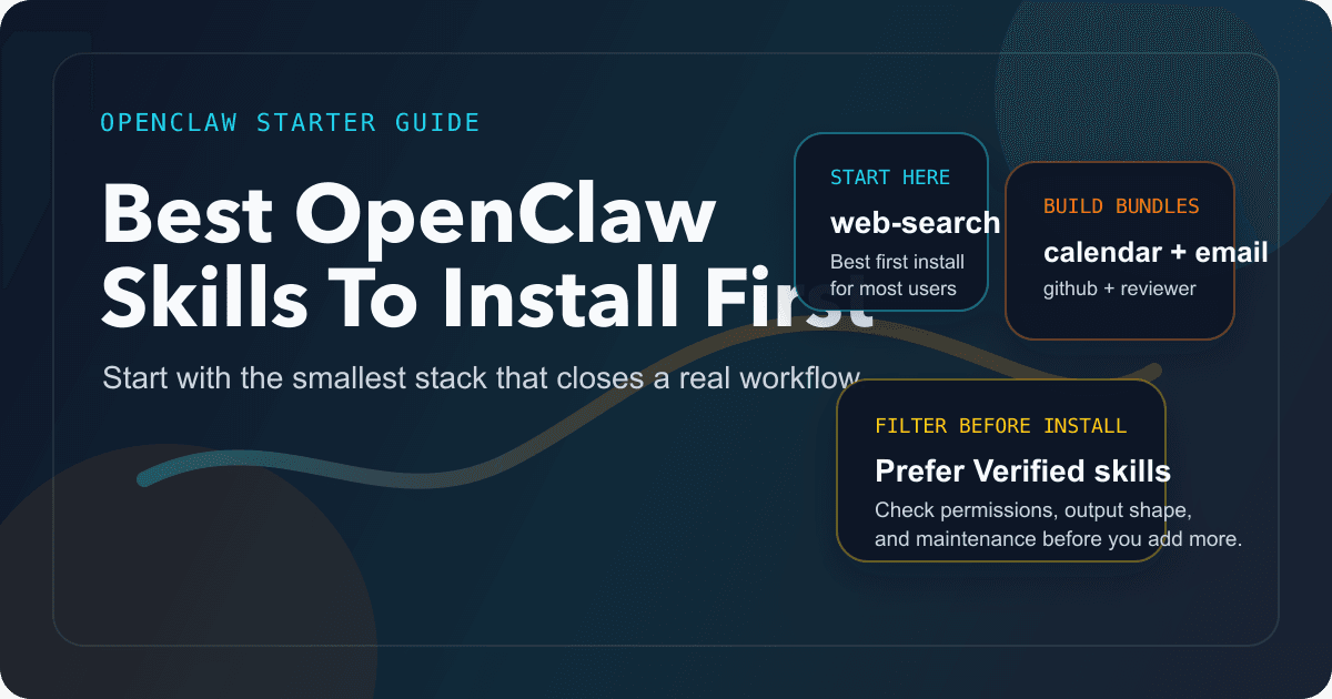 Best OpenClaw skills starter pack cover image