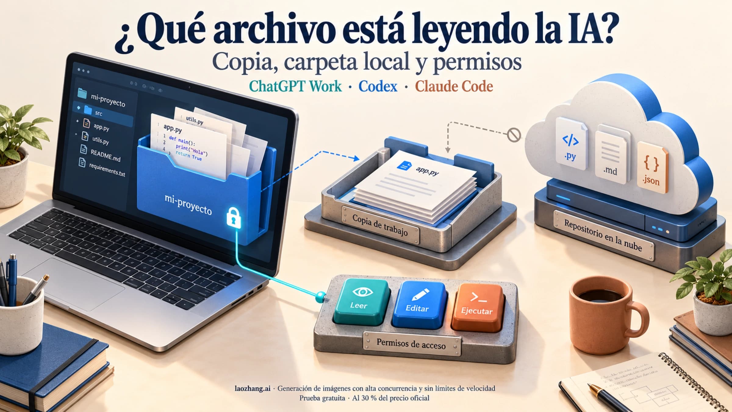Archivos de trabajo, copias autorizadas y permisos de los agentes locales