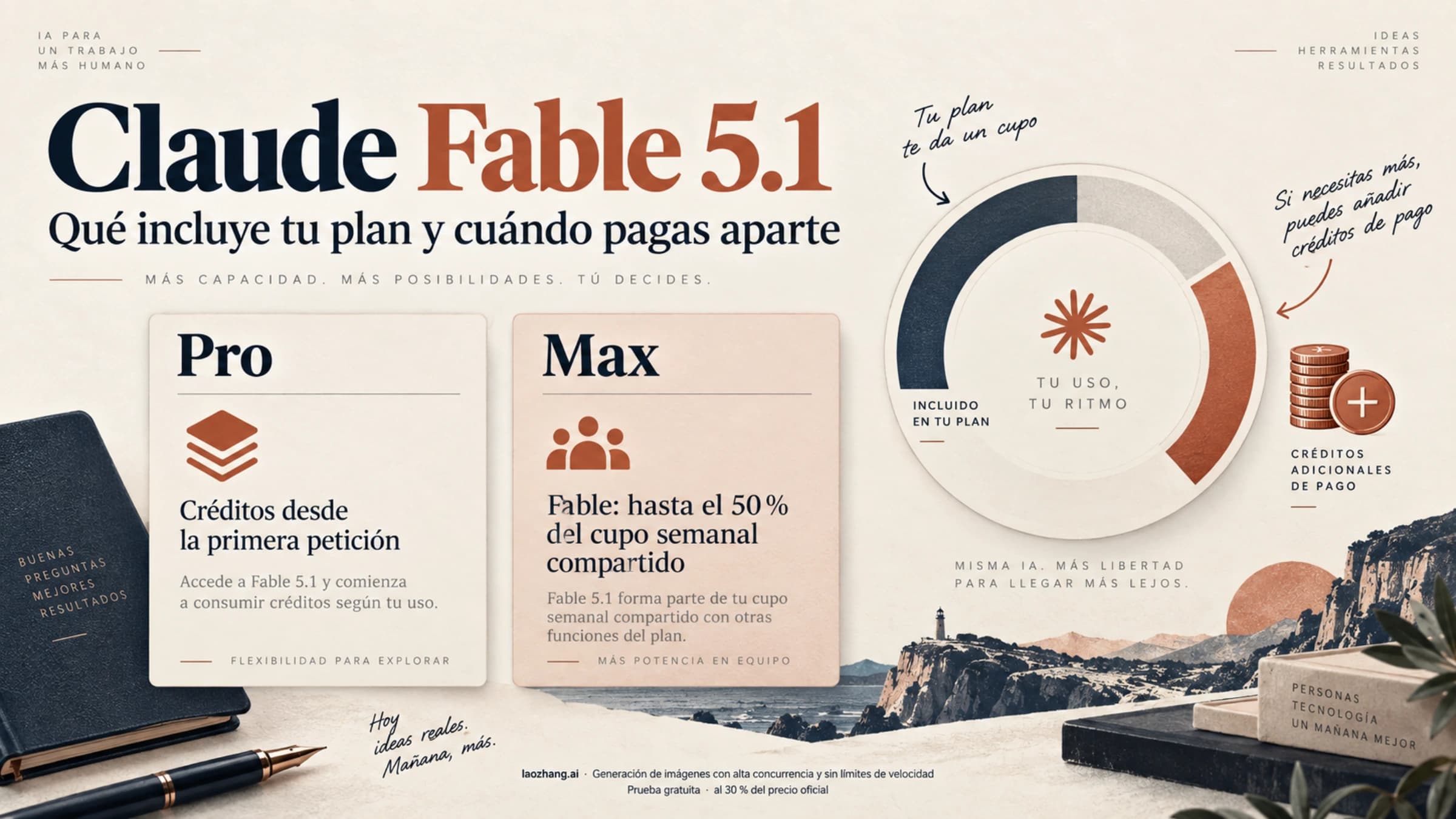 Claude Fable 5.1: créditos de uso en Pro y cupo semanal compartido en Max