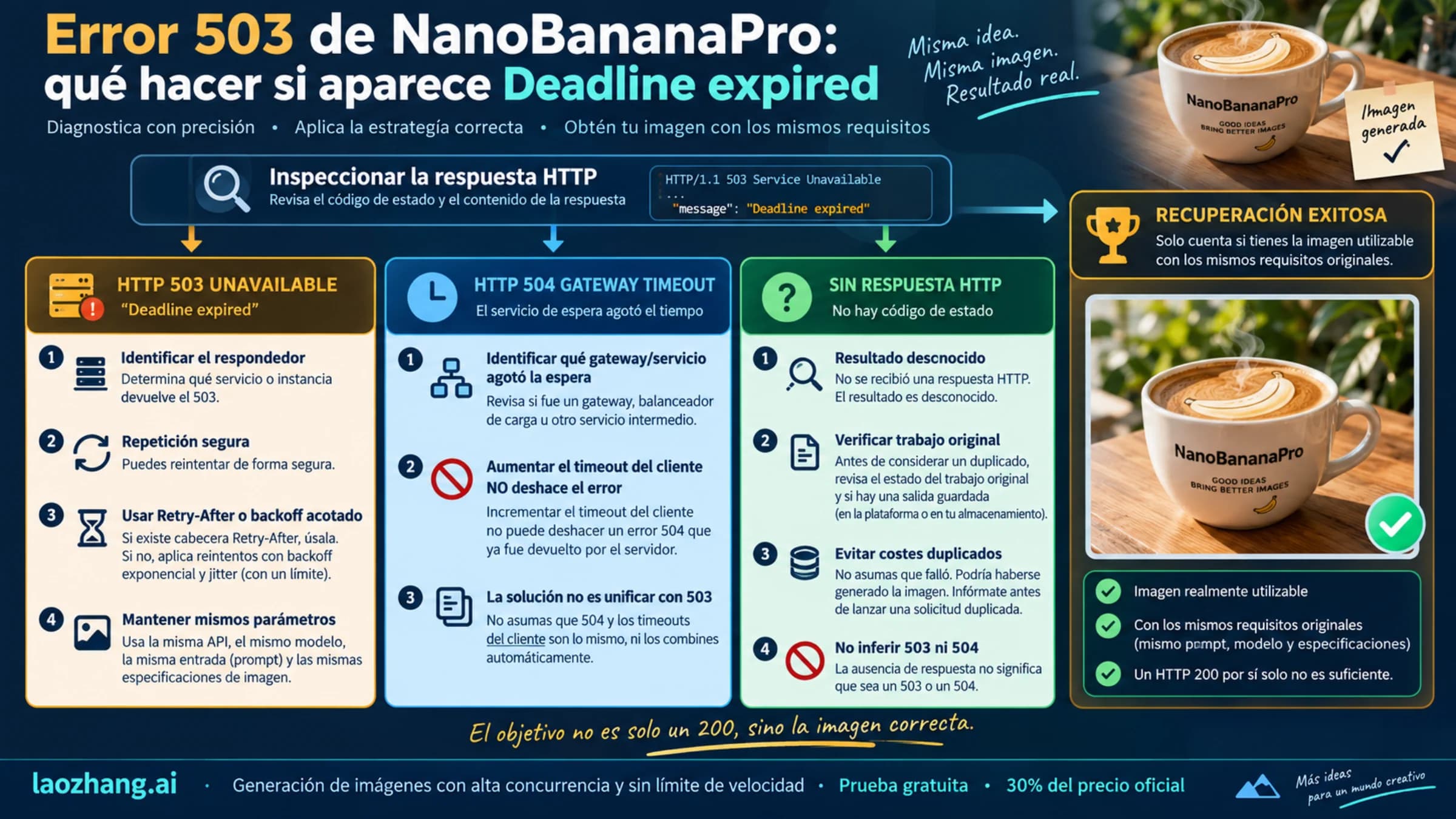 Distinguir HTTP 503, HTTP 504 y ausencia de respuesta antes de recuperar la imagen