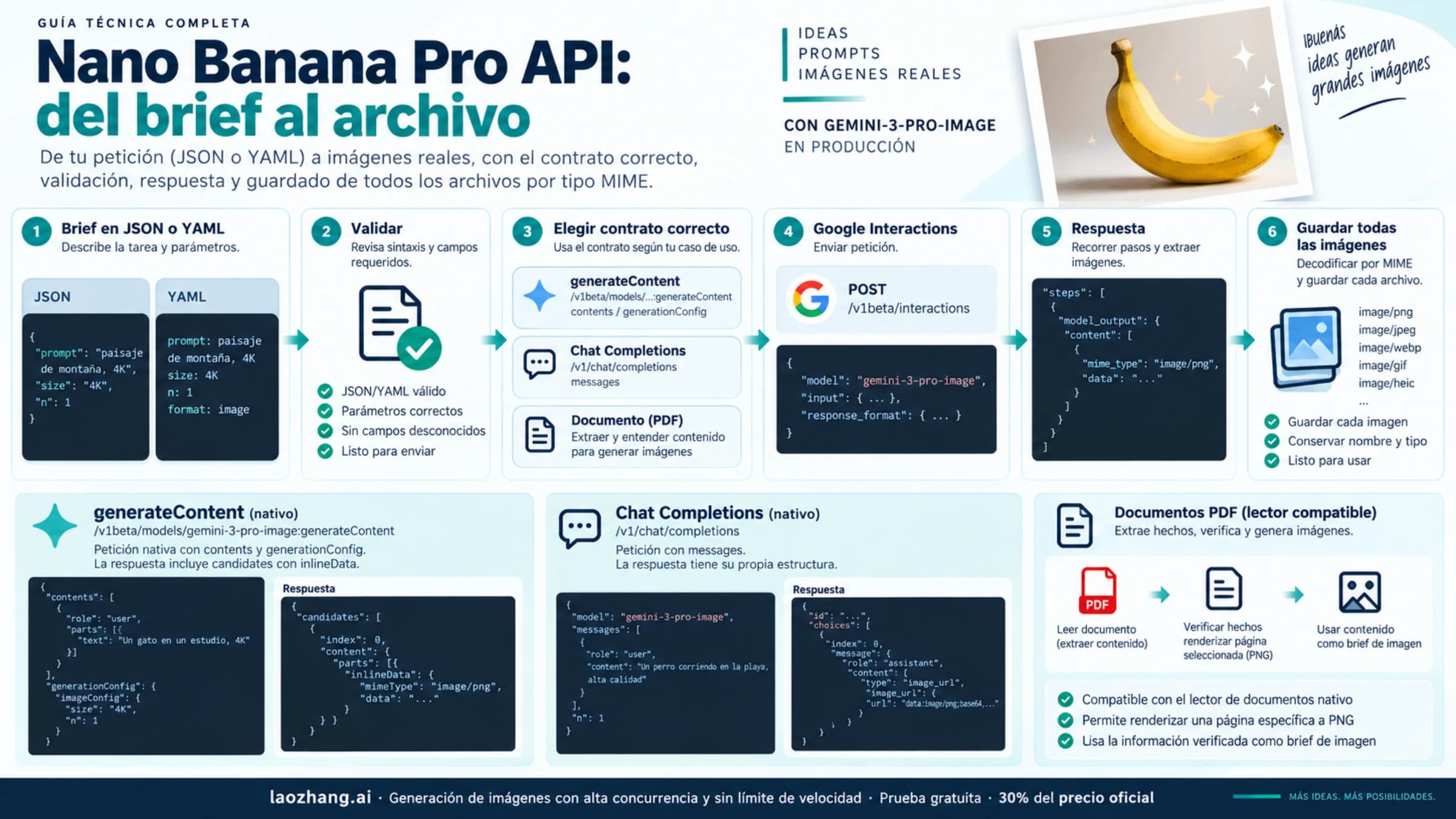 Del brief JSON o YAML al contrato elegido y al guardado de todas las imágenes
