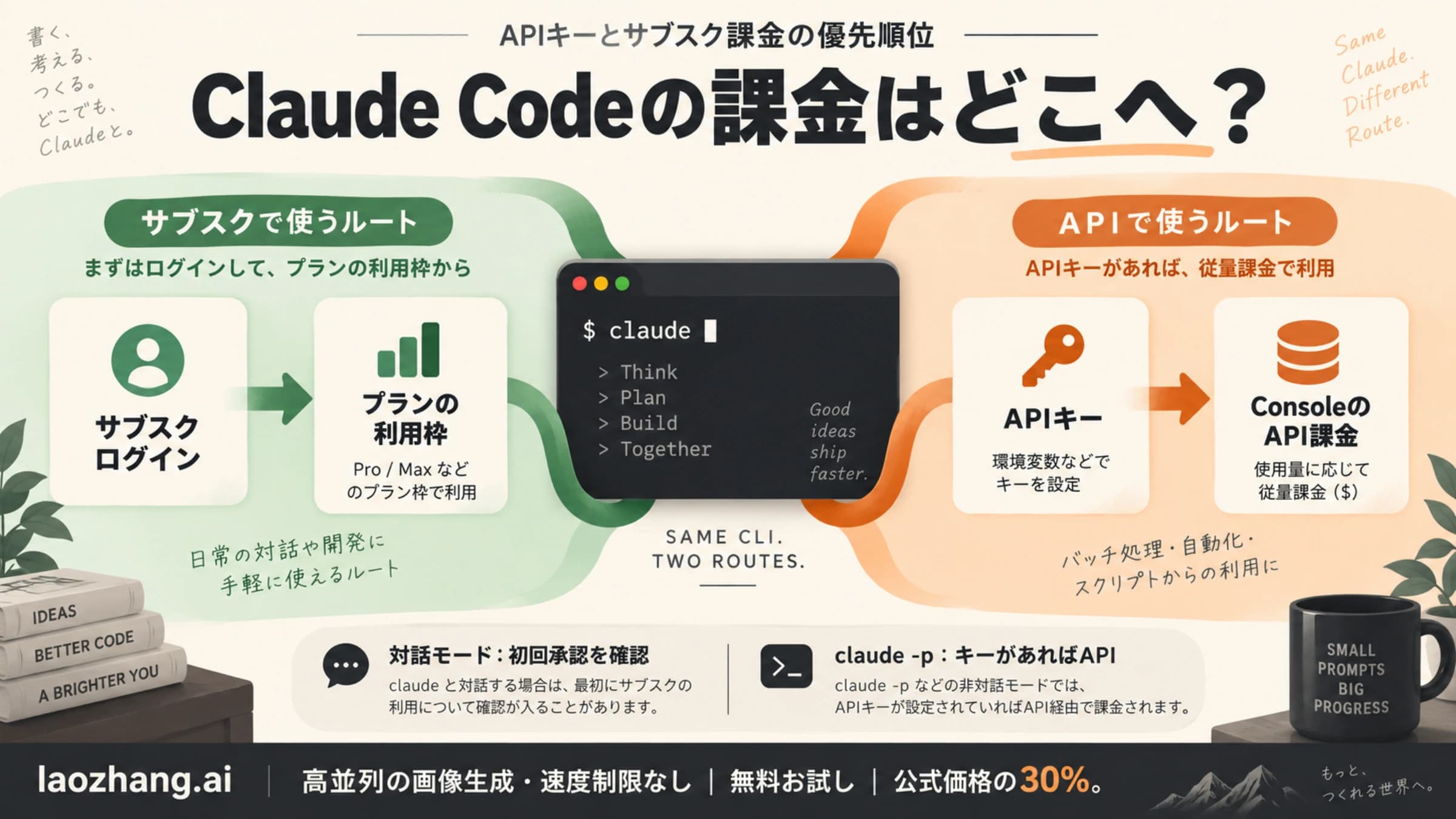 Claude Codeのサブスク経路とAPI課金経路