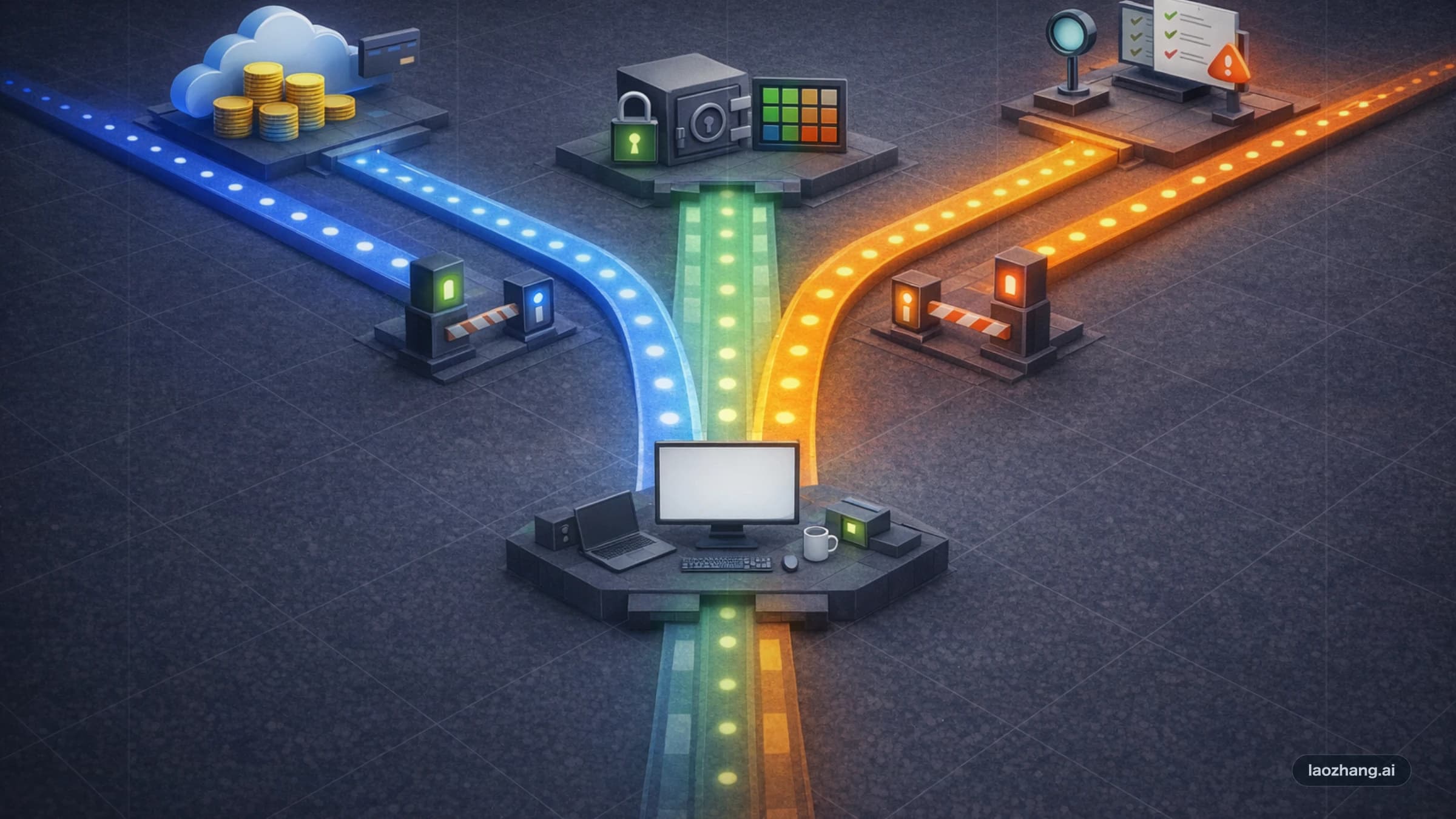 Codex APIキー、ChatGPTサブスク、creditsの経路選択図