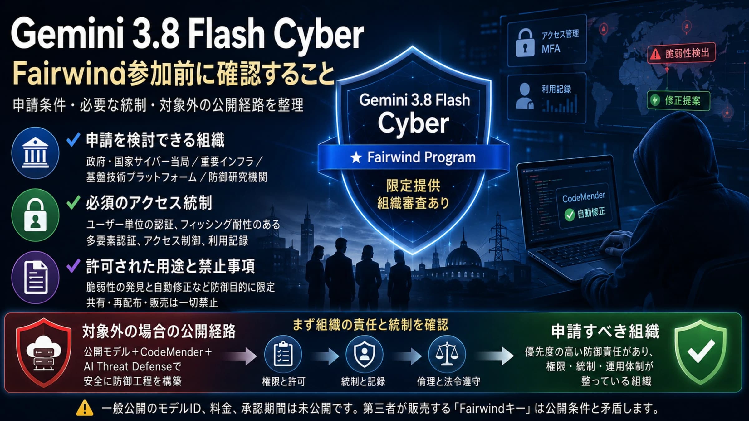 Fairwindを通じたGemini 3.8 Flash Cyberの管理されたアクセス