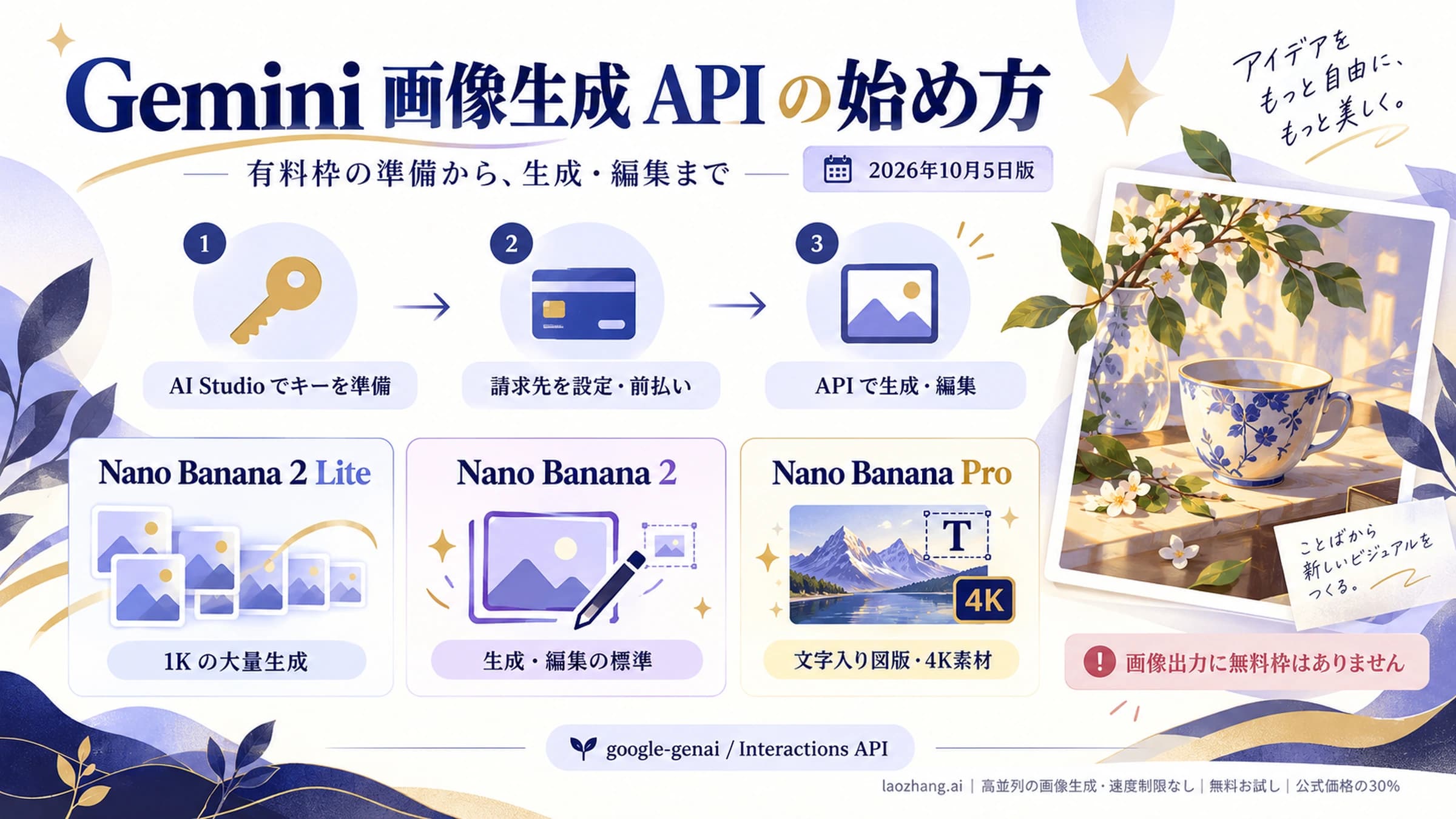 Gemini画像生成APIを有料枠で始める流れと現行3モデル