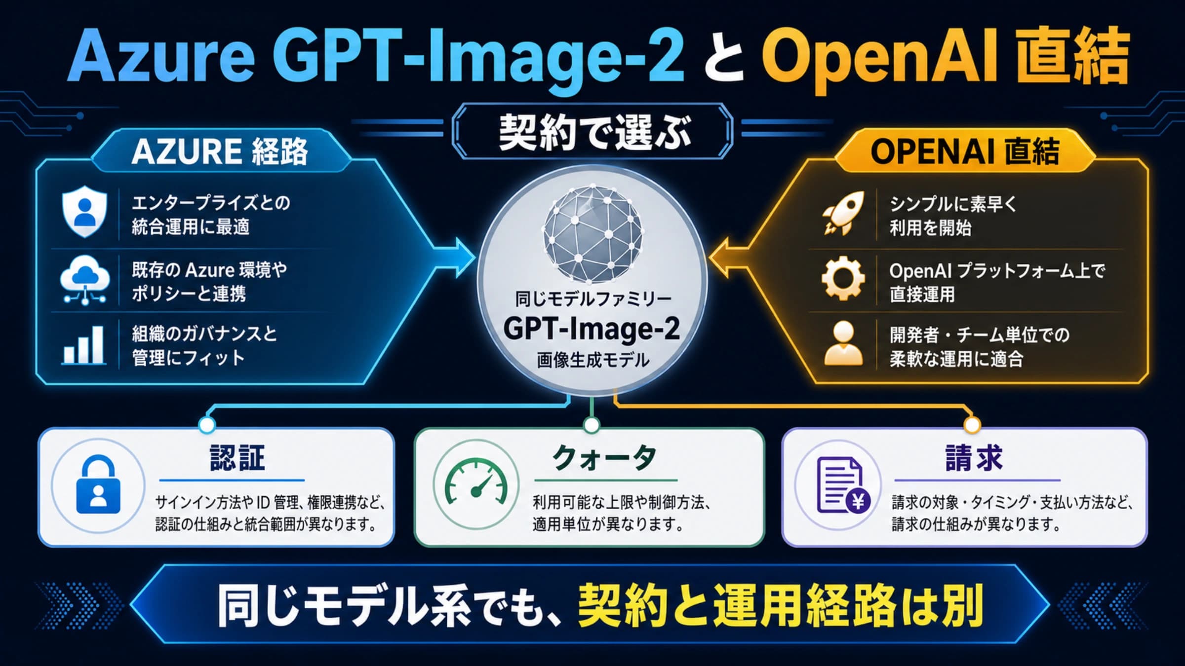 一つのGPT Image 2能力からAzureとOpenAI直結へ分かれる二つの運用経路