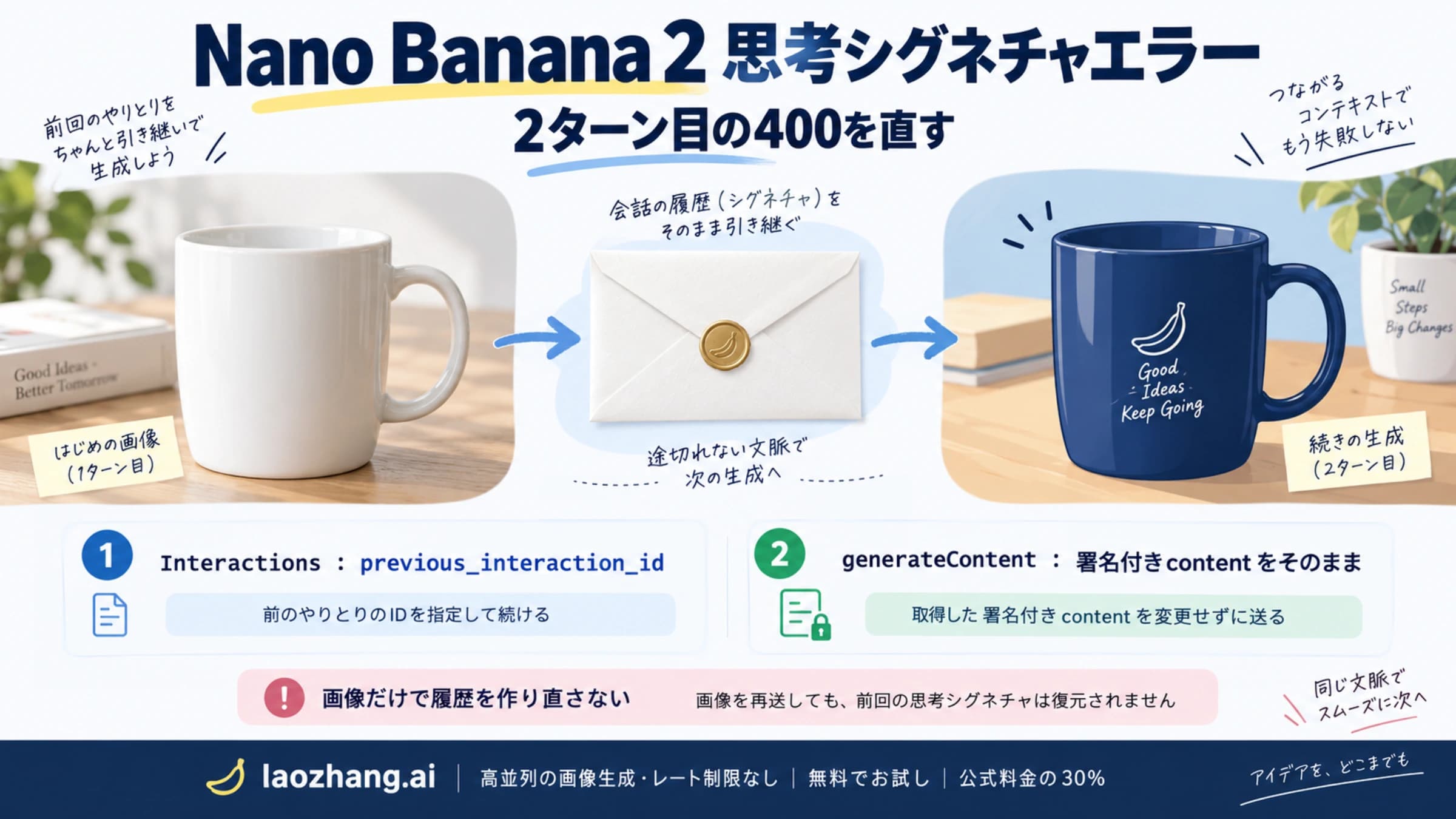 Nano Banana 2の画像編集で前ターンの状態を保つ方法