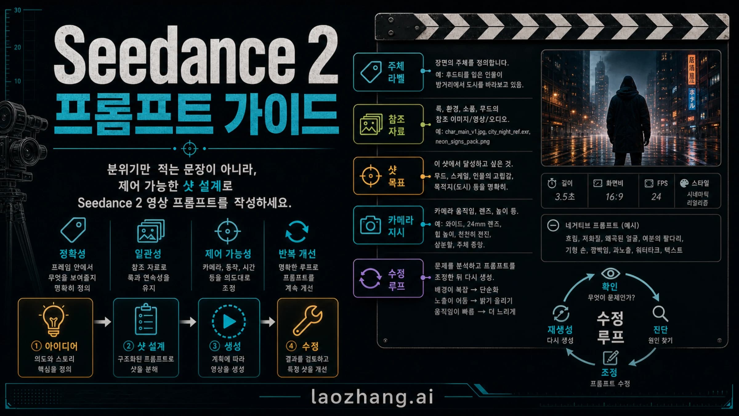 참조 자료와 샷 계획을 연결해 Seedance 영상 프롬프트를 만드는 작업 보드