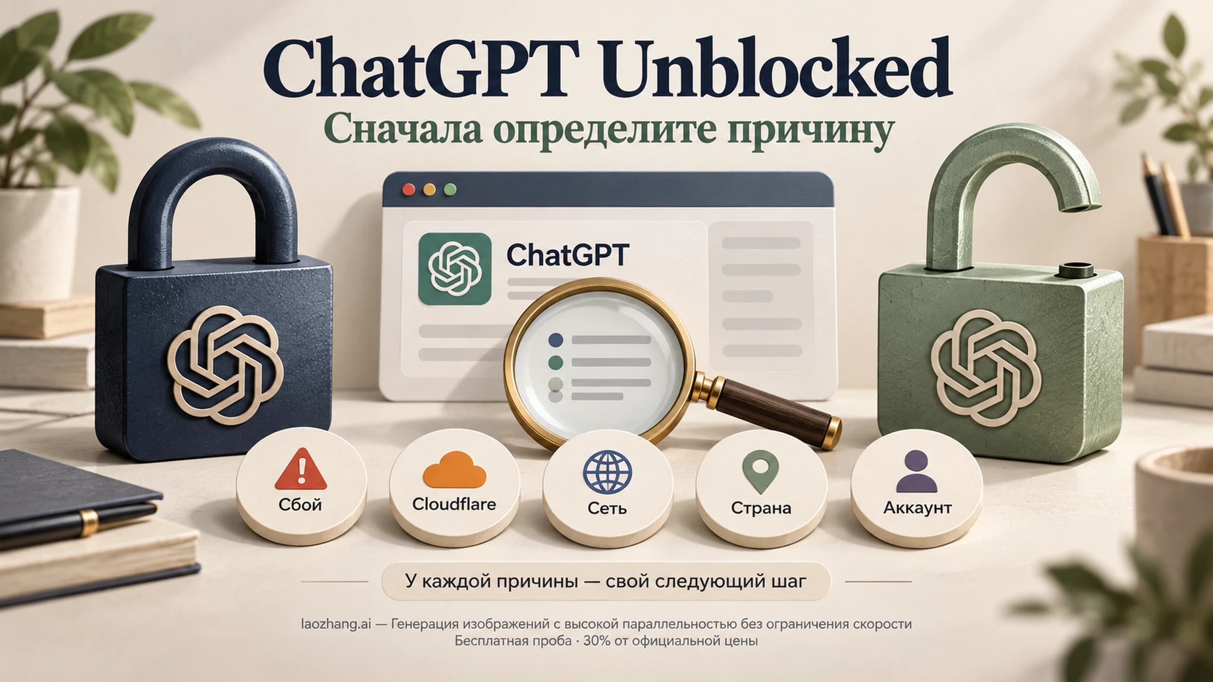 Обложка «ChatGPT Unblocked»: закрытый и открытый замок