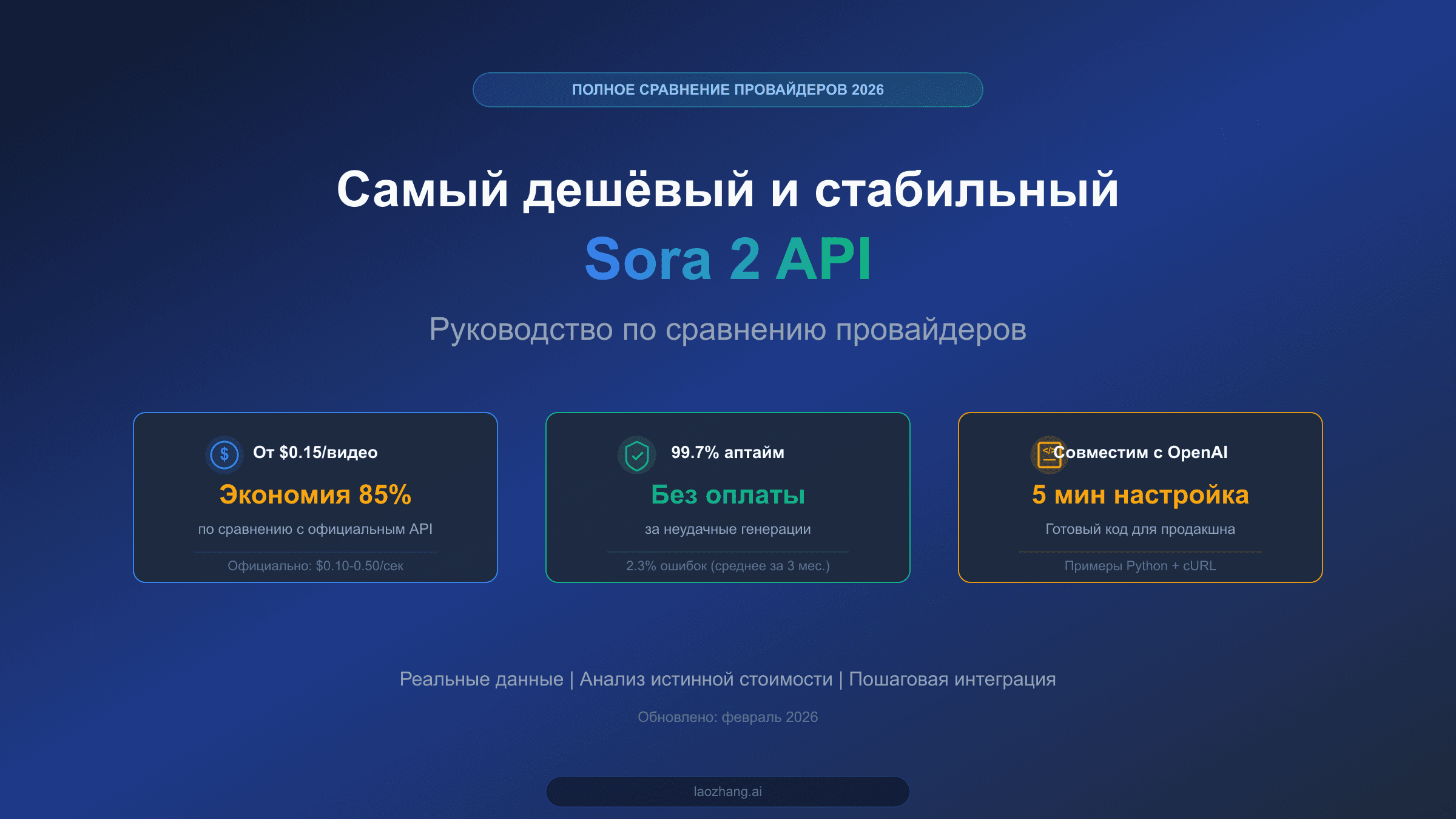 Руководство по сравнению цен и стабильности API Sora 2 на 2026 год