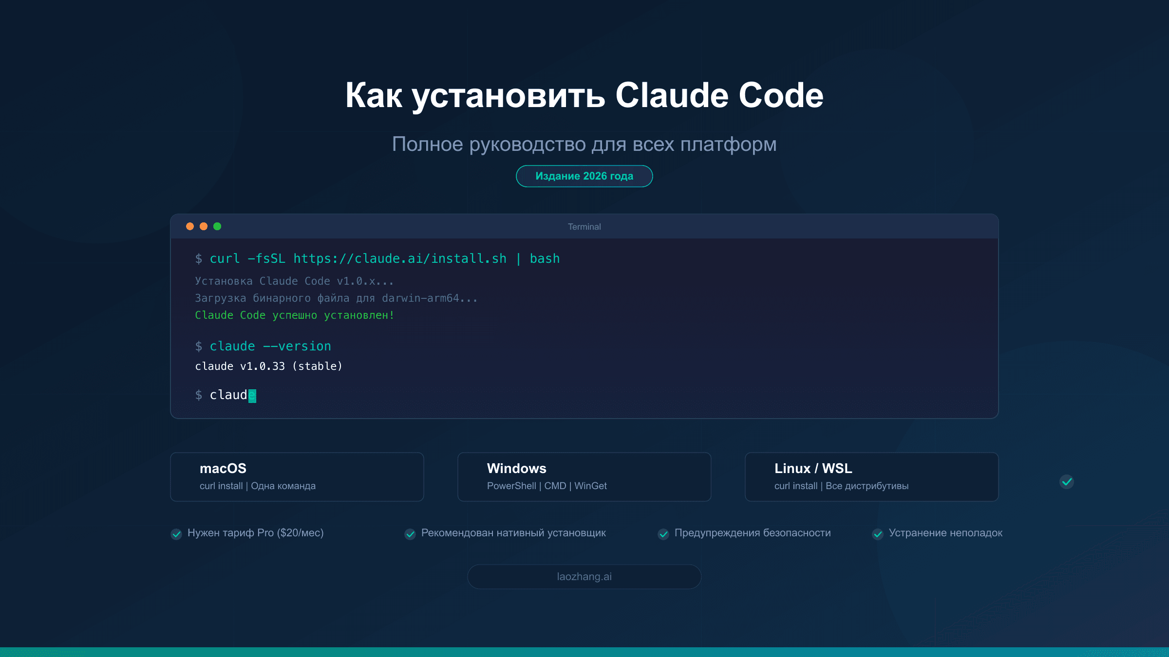 Как установить Claude Code полное руководство для всех платформ