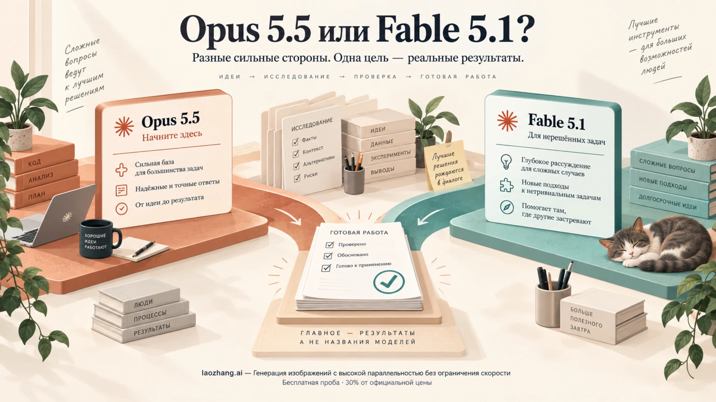 Два пути к проверенному результату: Opus 5.5 для начала работы и Fable 5.1 для нерешённых задач