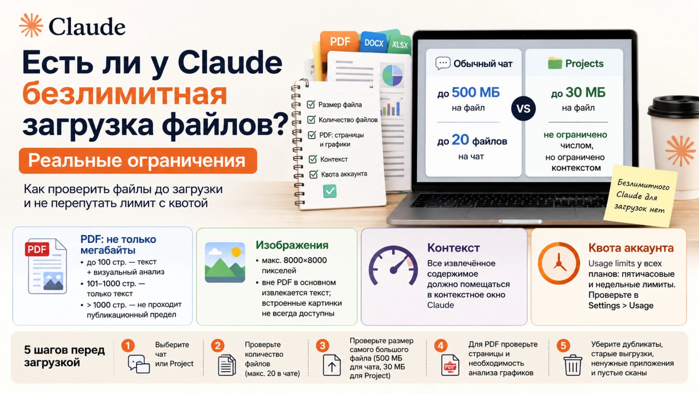 Документы проходят отдельные проверки размера, количества, контекста и квоты Claude