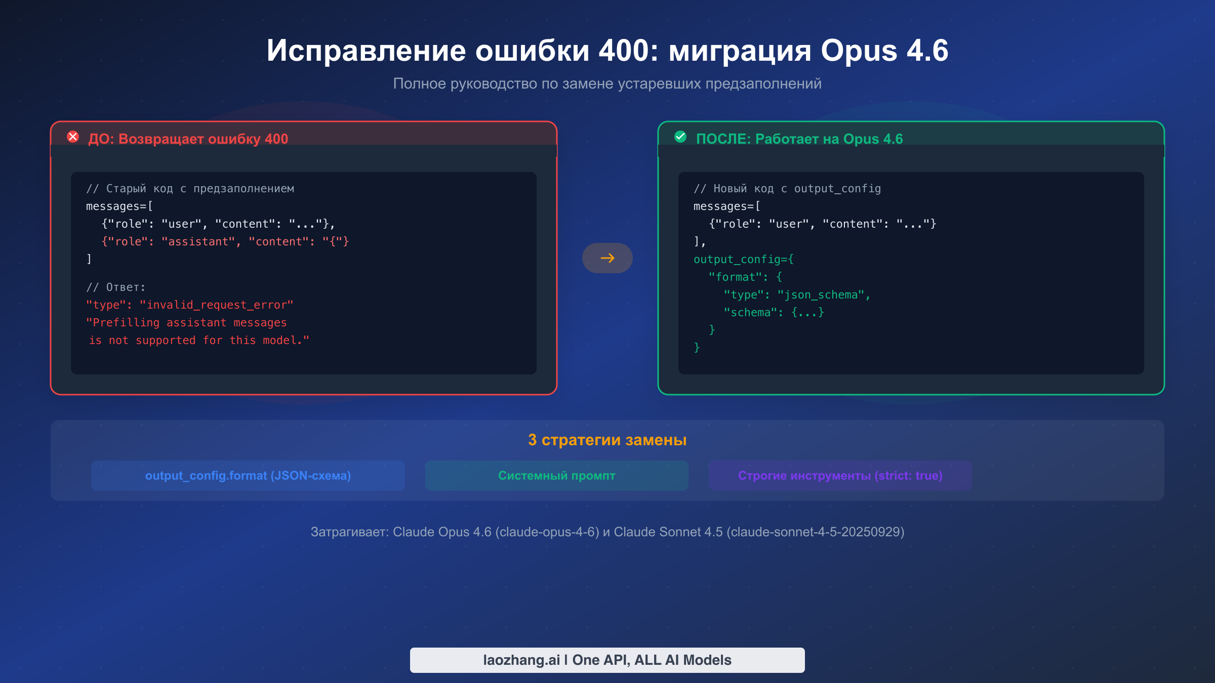 Руководство по исправлению ошибки 400 при предзаполнении Claude Opus 4.6