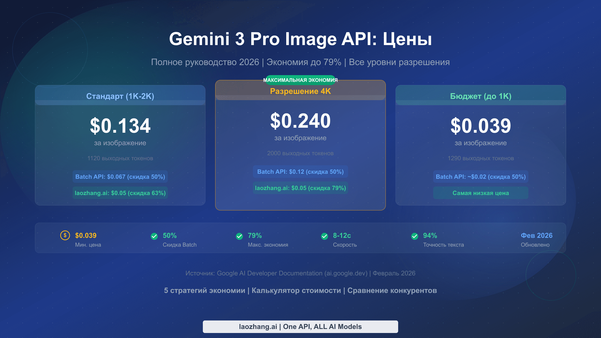 Полное руководство по ценам Gemini 3 Pro Image API с разбором всех тарифов и стратегий экономии