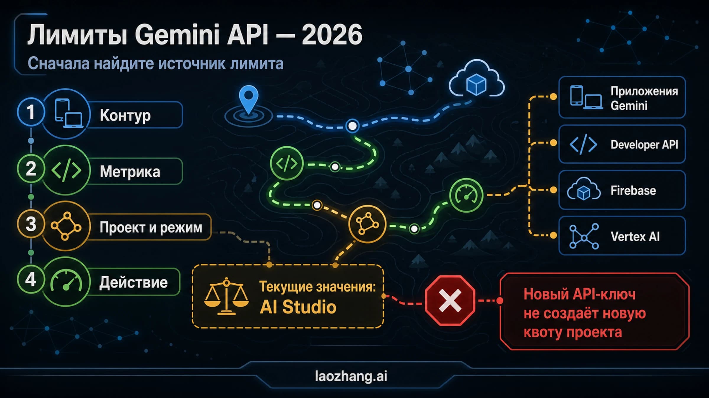 Диагностика лимитов Gemini API 2026 по продукту, проекту, метрике и режиму обработки