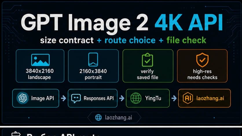 Русская схема GPT Image 2 4K API с валидными размерами, выбором маршрута, сохранением и проверкой пикселей