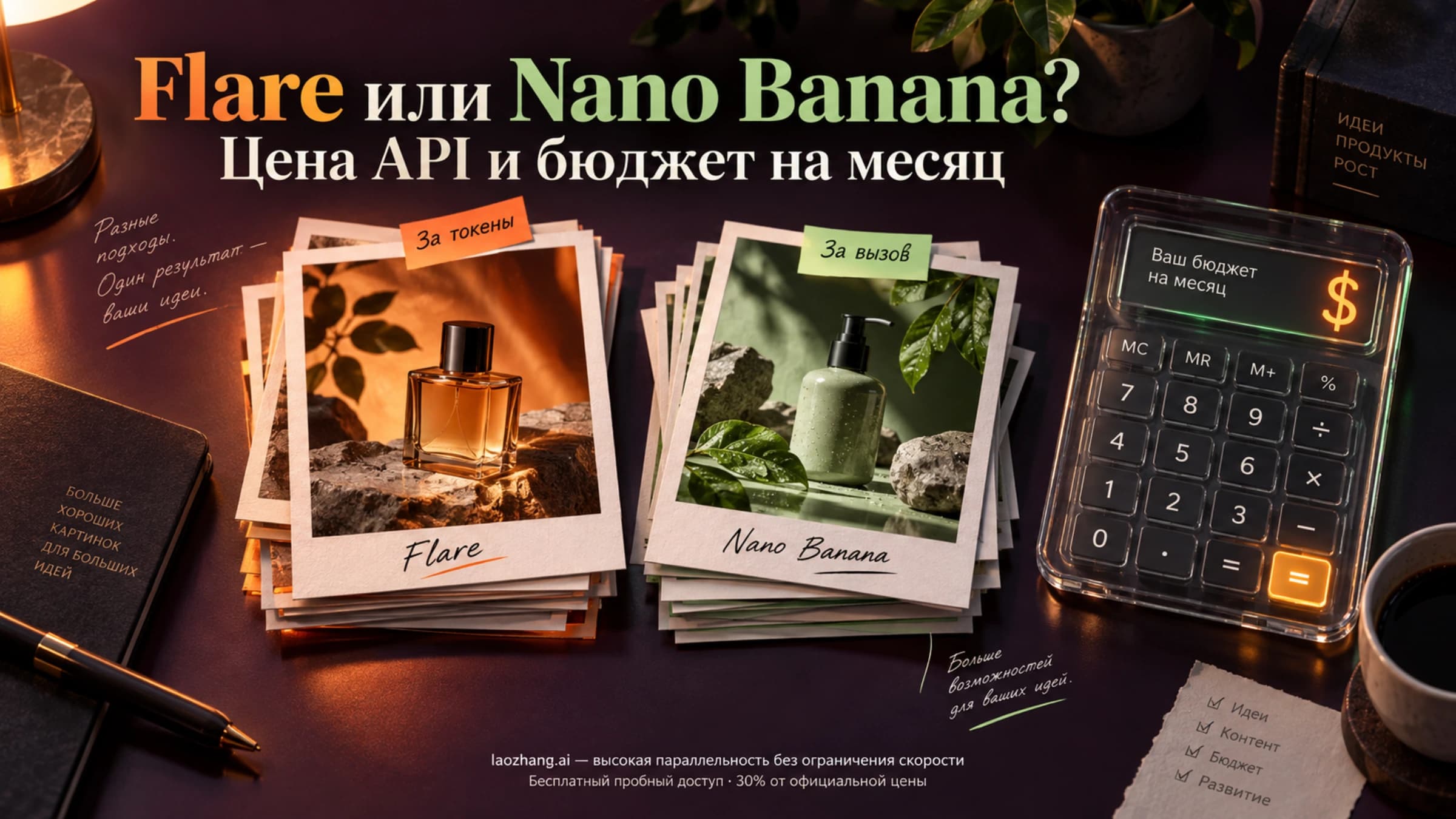 Flare и Nano Banana: сравнение расходов на генерацию изображений через API