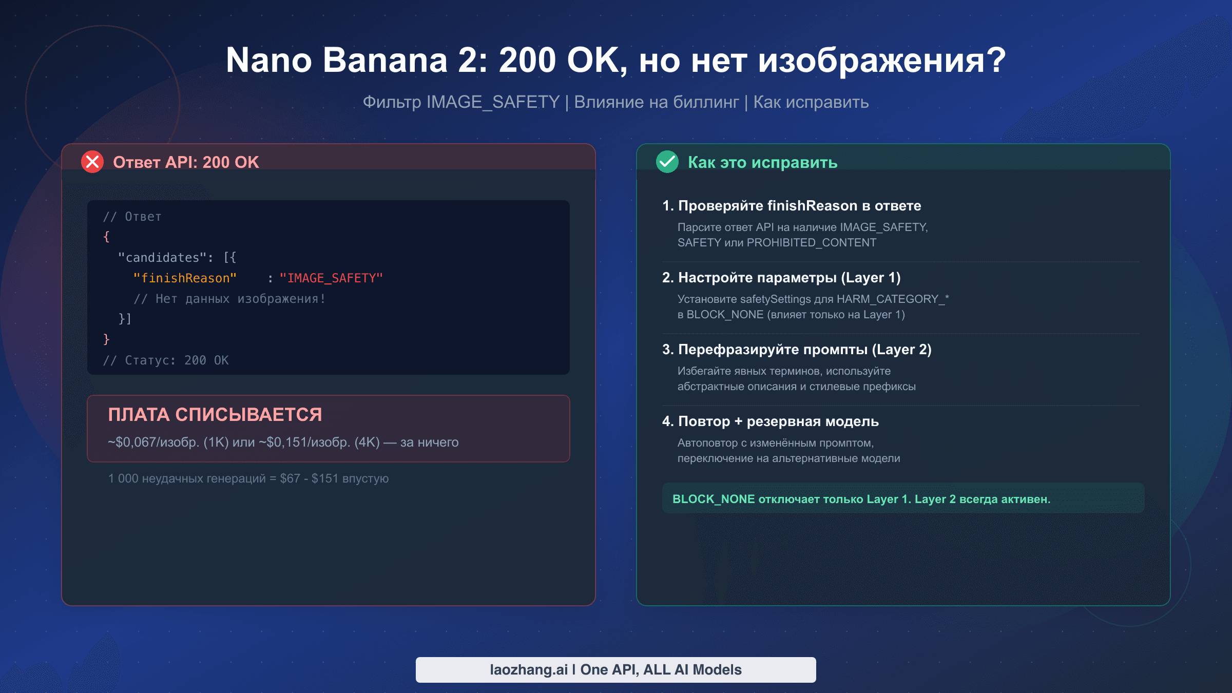 Руководство по устранению проблемы Nano Banana 2 200 OK без изображения