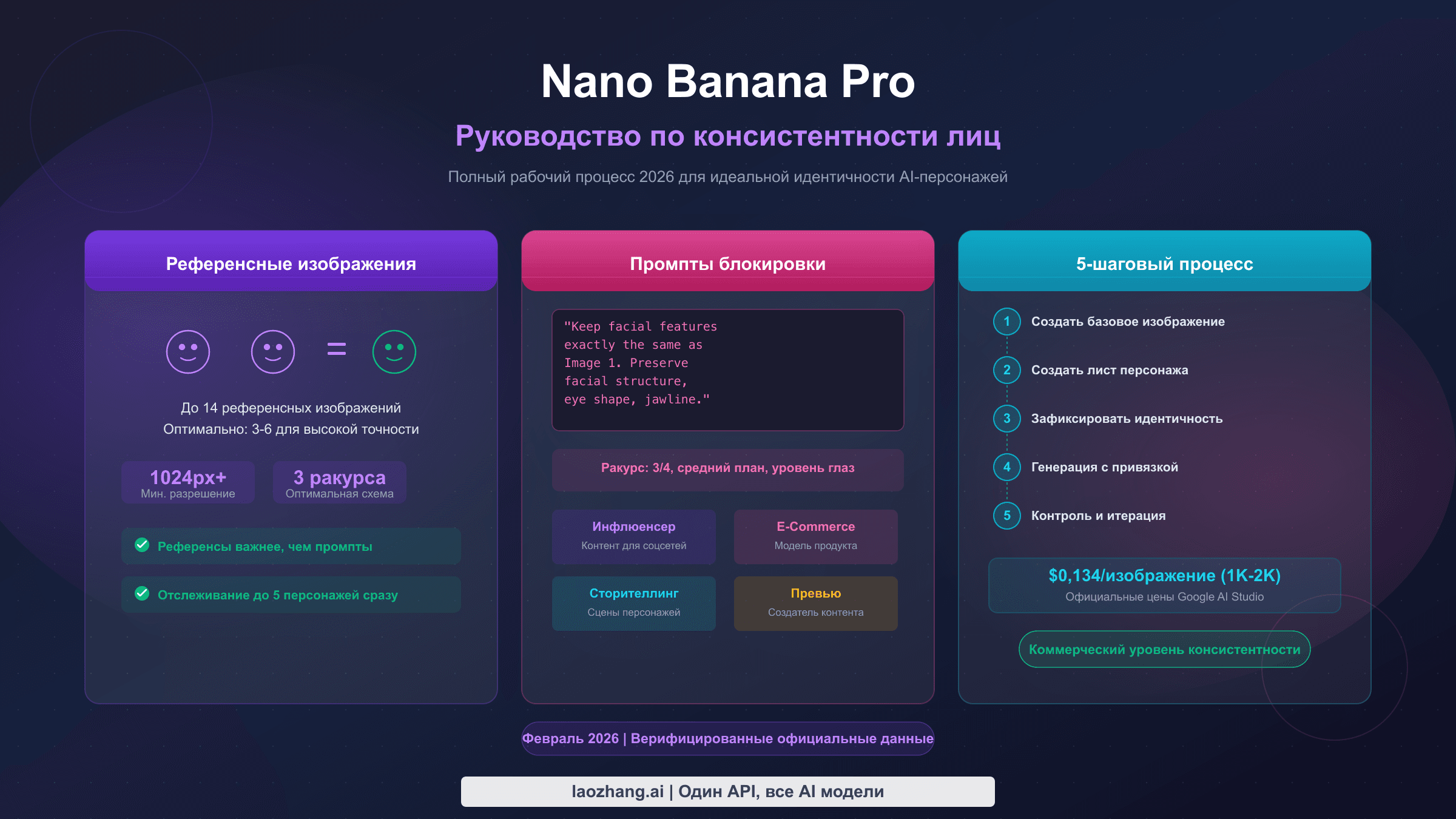 Полное руководство по консистентности лиц Nano Banana Pro с референсными изображениями, блокировкой идентичности и производственным процессом