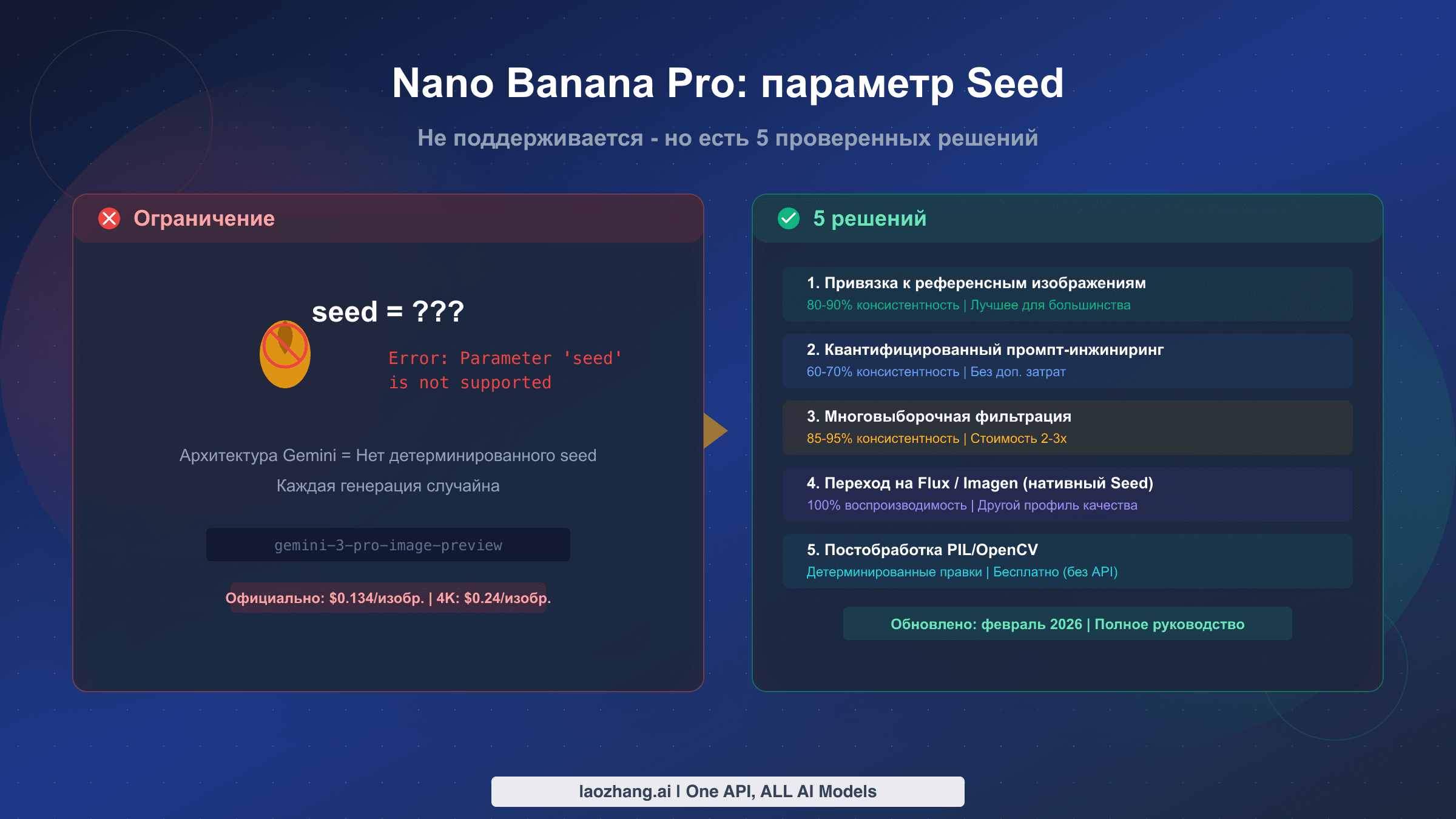 Ограничение параметра seed в Nano Banana Pro и пять проверенных обходных решений для стабильной генерации изображений