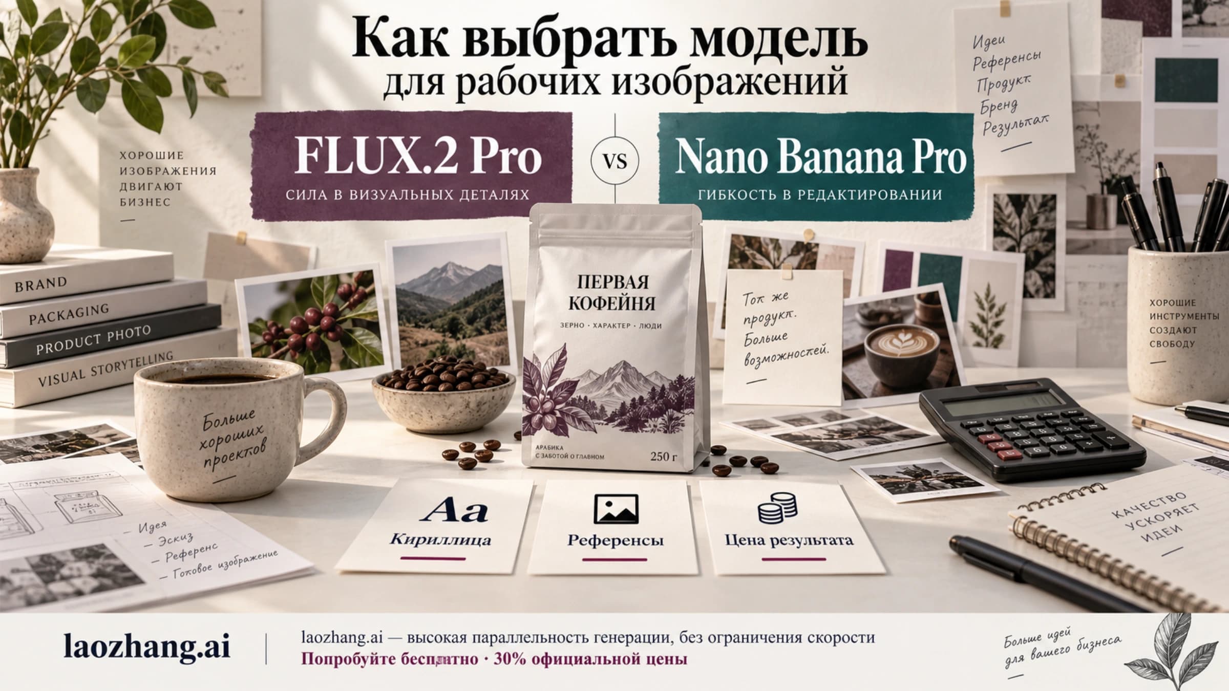 Выбор между FLUX.2 Pro и Nano Banana Pro для кириллицы, референсов и готовых товарных изображений