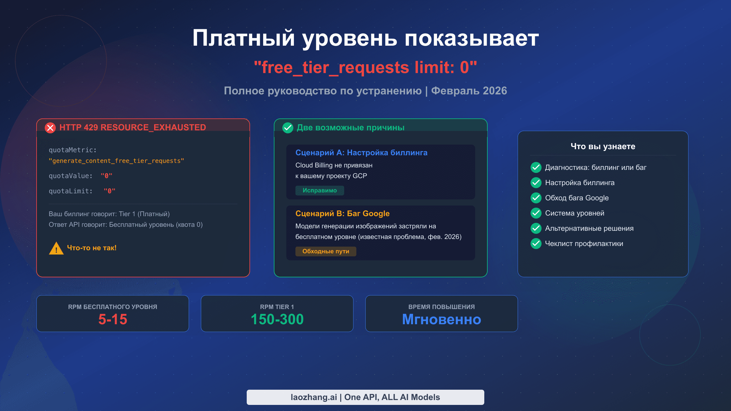 Руководство по устранению ошибки paid tier getting free_tier_requests limit 0