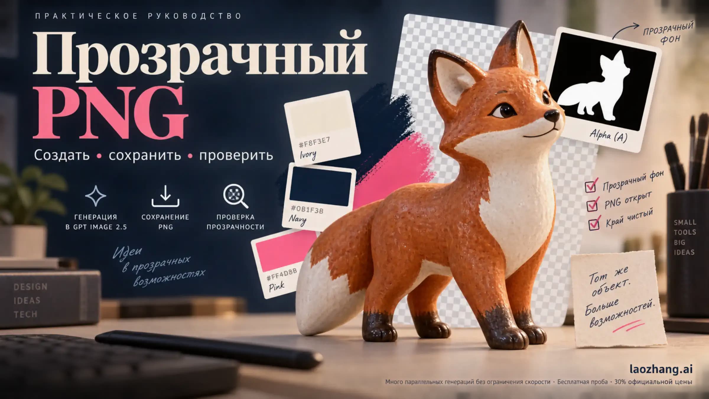 Иллюстрация к созданию и проверке PNG с прозрачным фоном