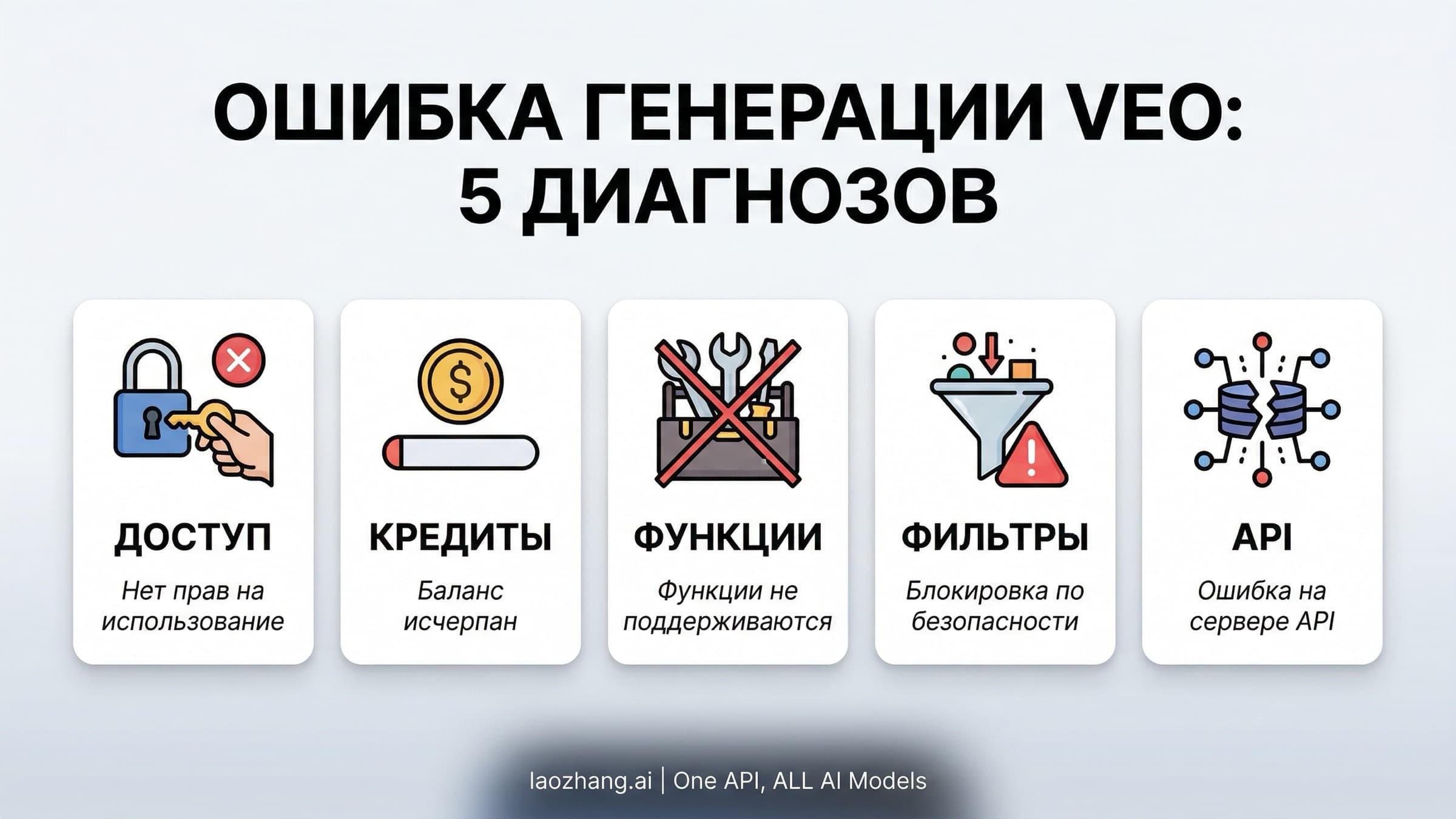 Карта диагностики ошибки failed generation в Google Veo 3: доступ, кредиты, функции, safety и API