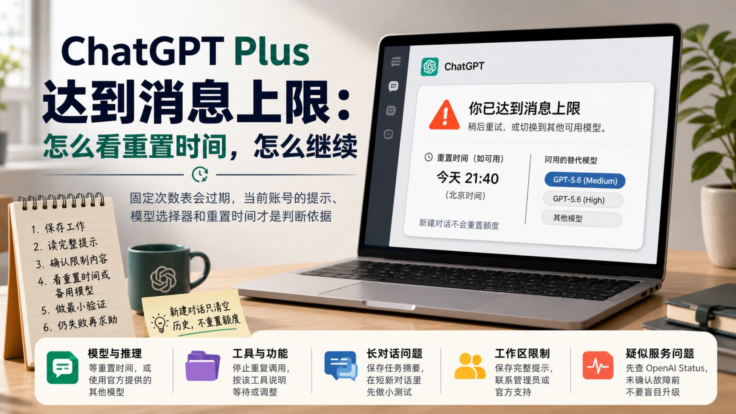 ChatGPT Plus 消息上限的提示判断、重置和安全恢复指南