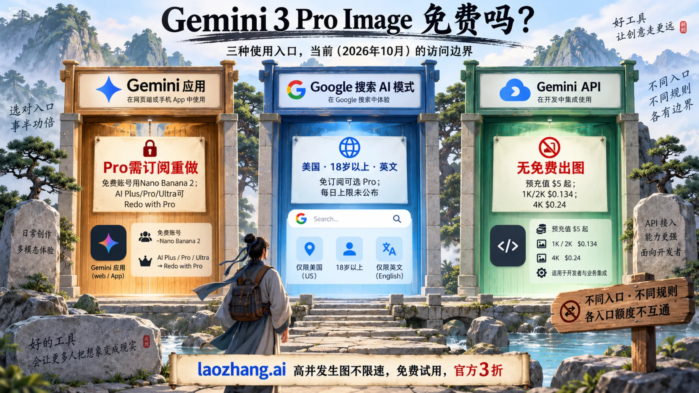 Nano Banana Pro在Gemini应用需订阅重做,美国搜索AI模式有免订阅入口,API无免费出图
