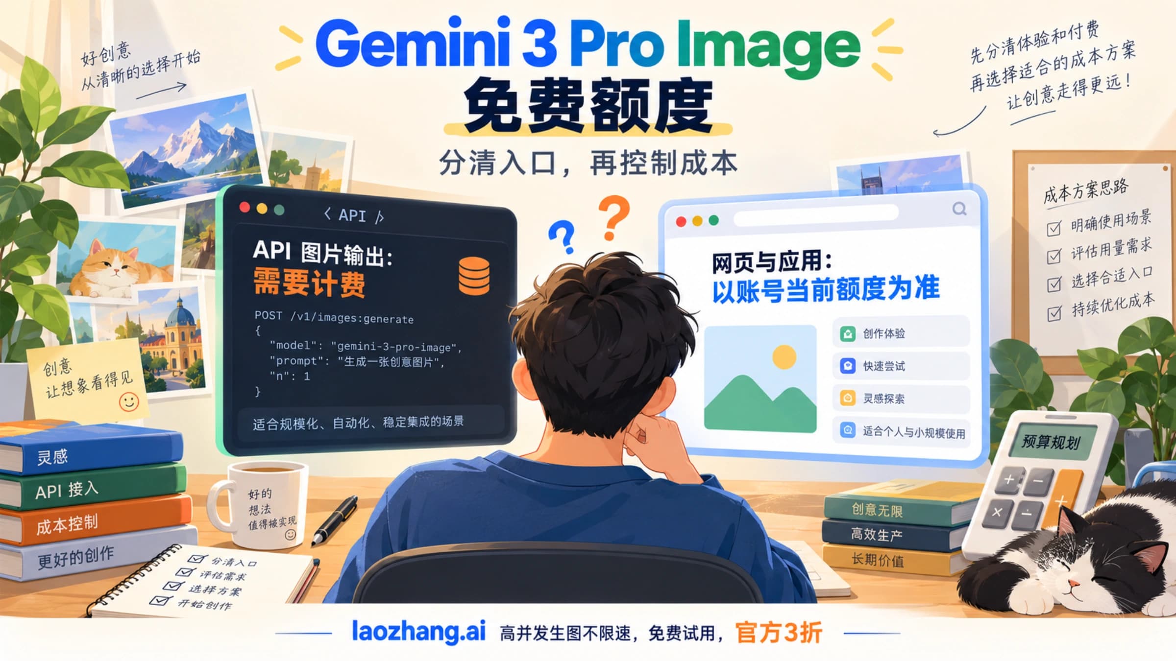 Gemini 3 Pro Image 的付费 API 与网页体验入口区分