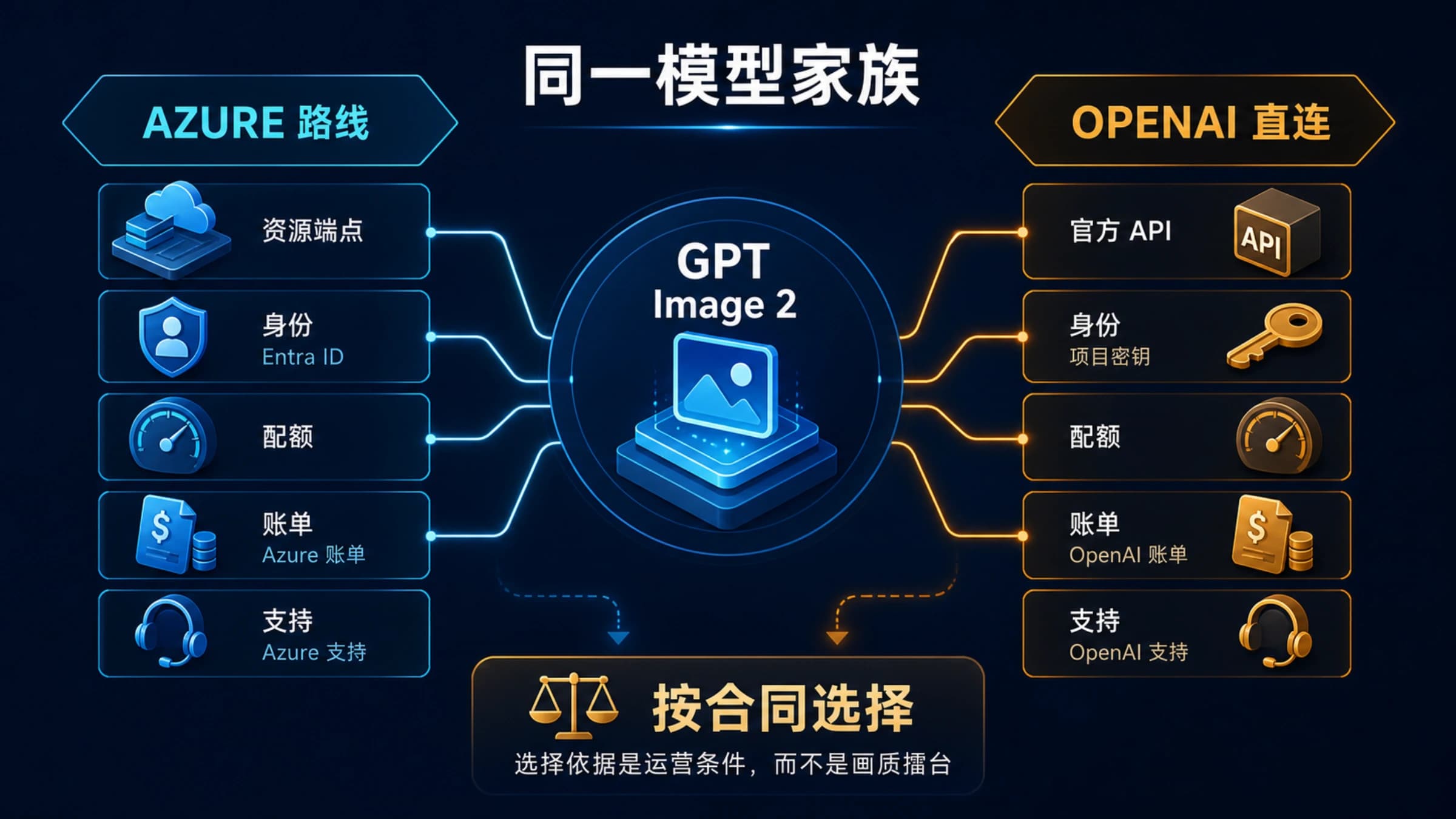 同一个 GPT Image 2 能力连接 Azure 与 OpenAI 直连两条生产路线