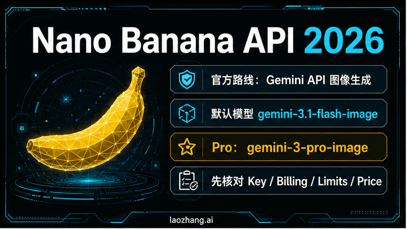 官方 Nano Banana API 路线图,突出 Gemini API 与 AI Studio