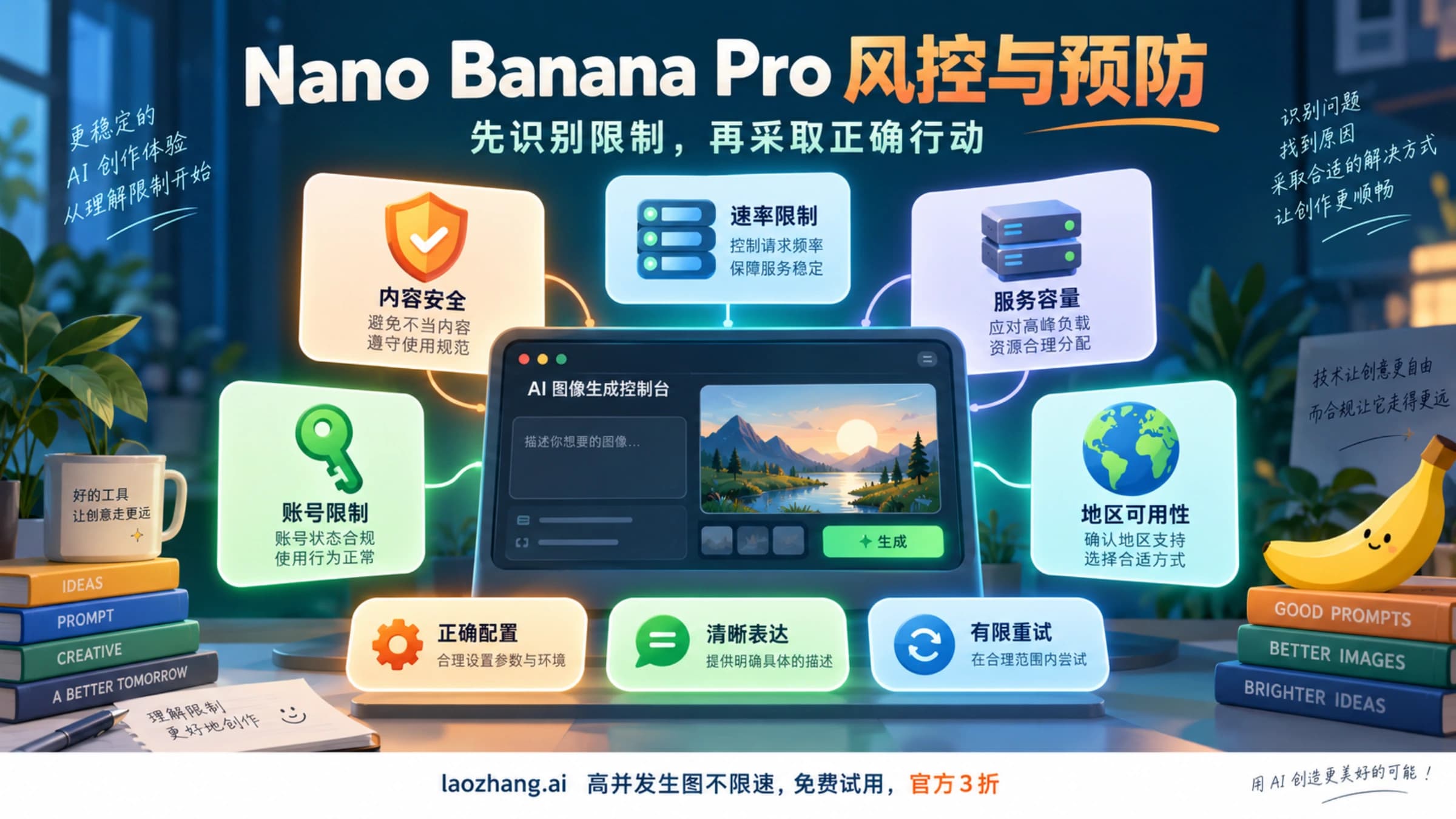Nano Banana Pro 五类限制与正确配置、清晰表达和有限重试的预防入口
