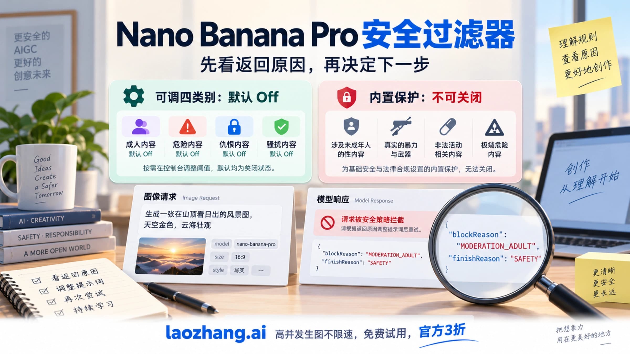 Nano Banana Pro 可调安全类别与内置保护的区别