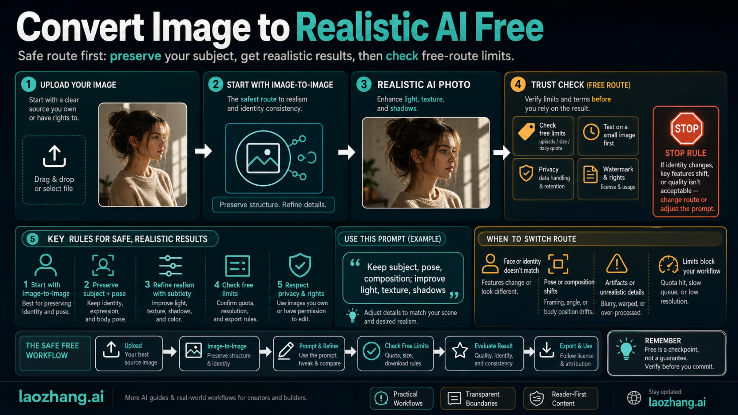 Convert Image to Realistic AI Free: Image-to-Image Workflow, Prompts, and Safety Checks
