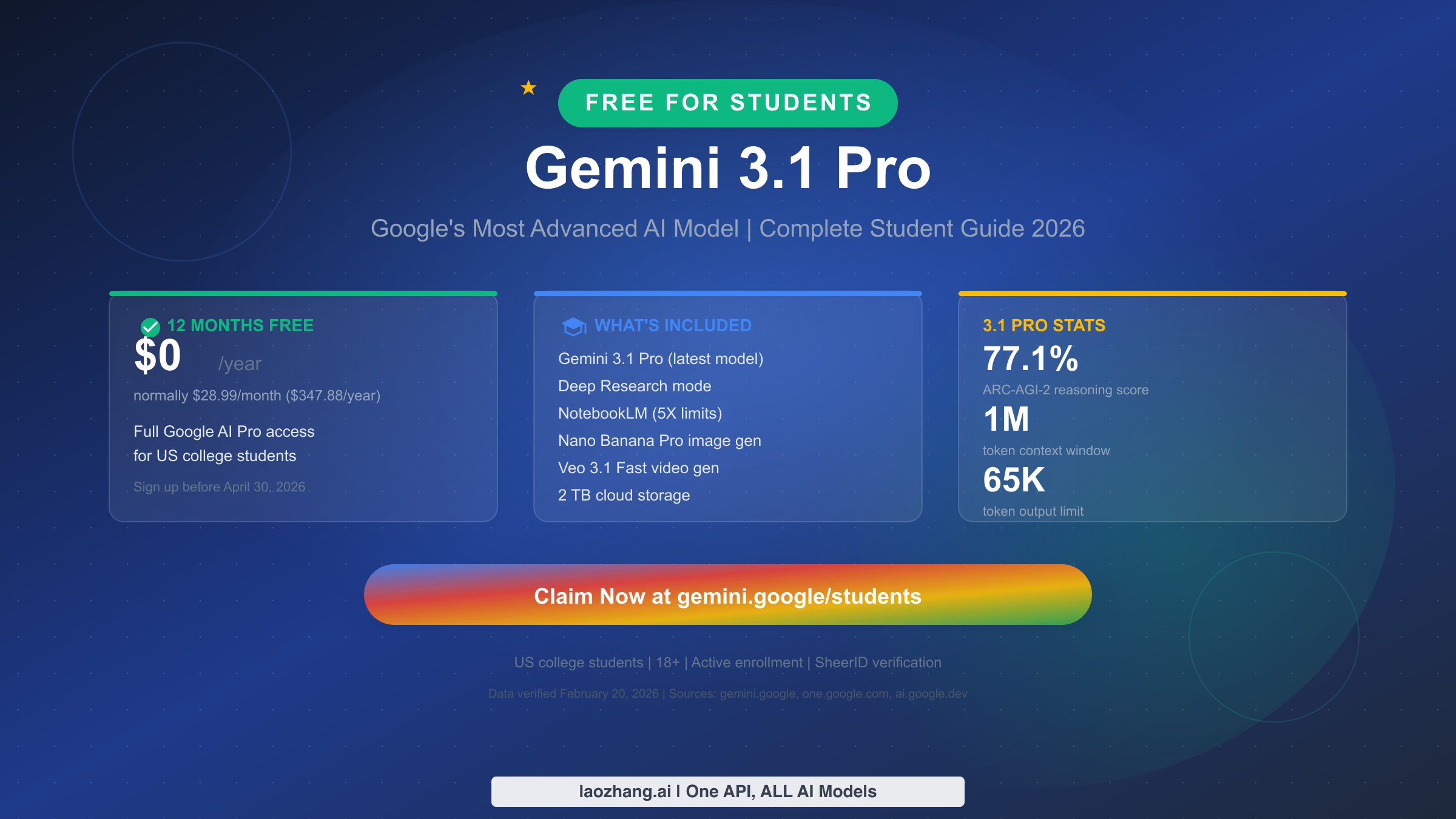 Gemini 3.1 Pro Free for Students: Complete 2026 Guide to Google's Best AI Model