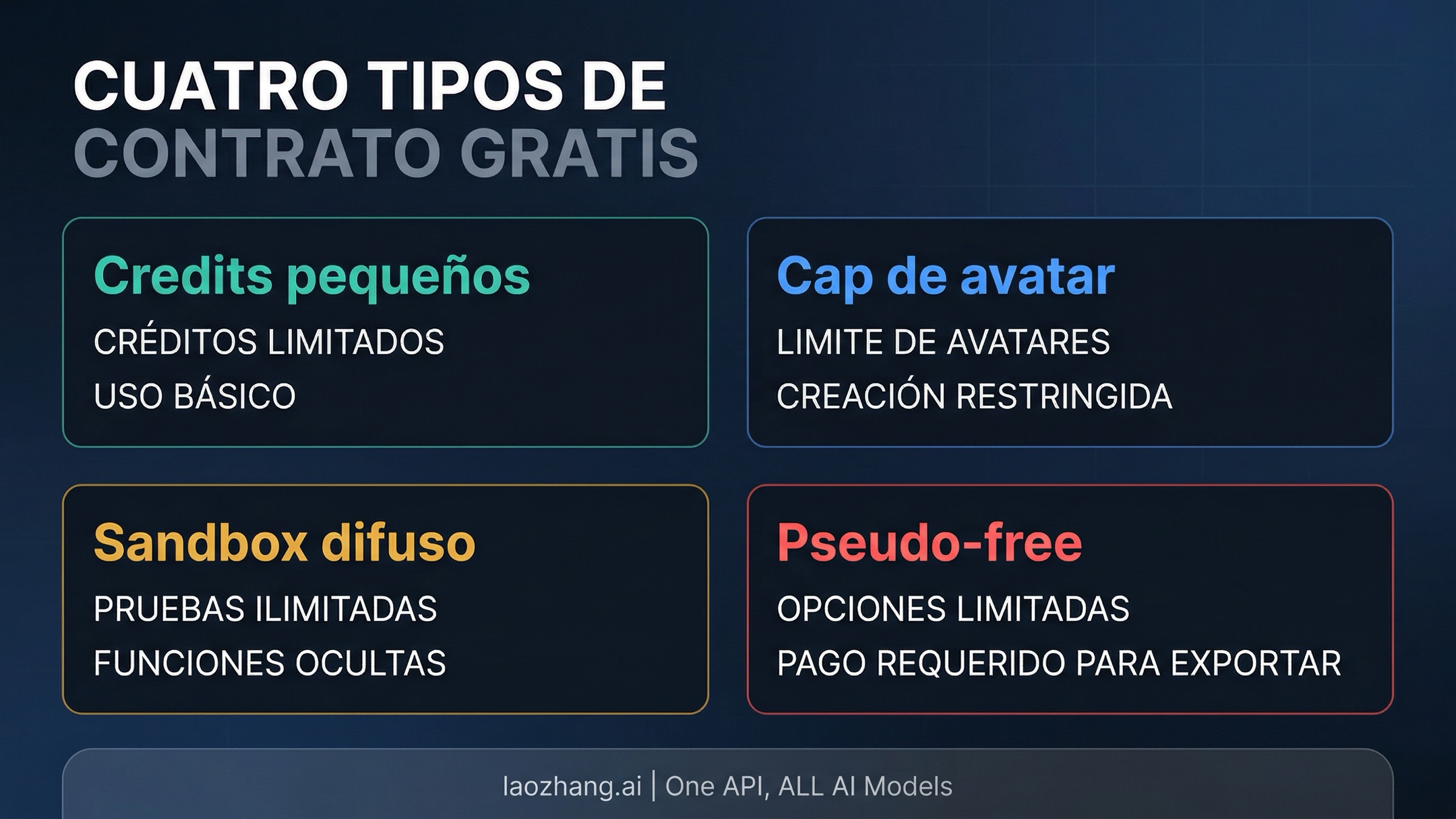 Comparativa que separa una ruta gratis pequeña pero real, un sandbox gratis amplio y los planes mixtos donde la parte generativa sigue cerrada