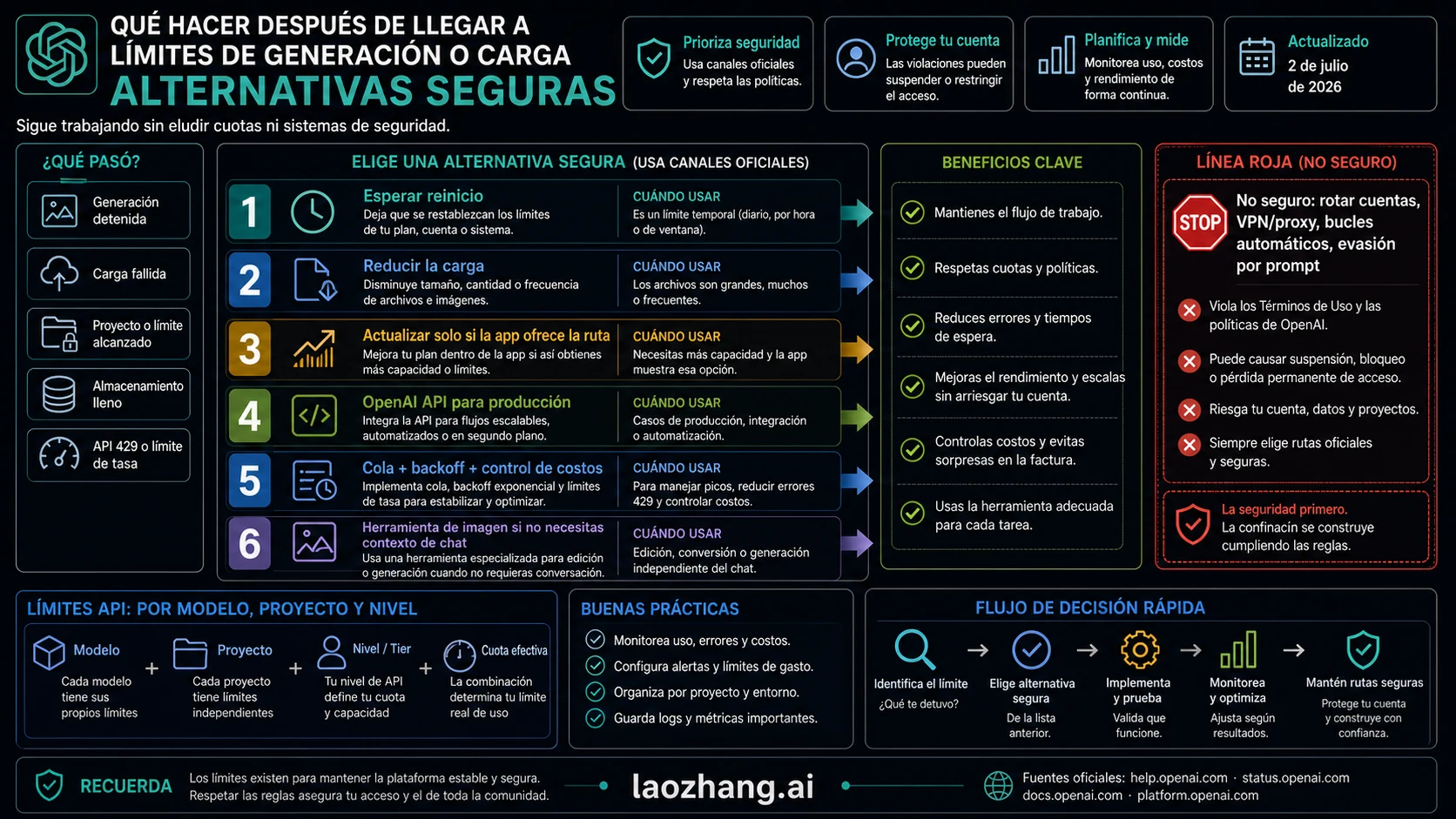Alternativas seguras tras límites de ChatGPT