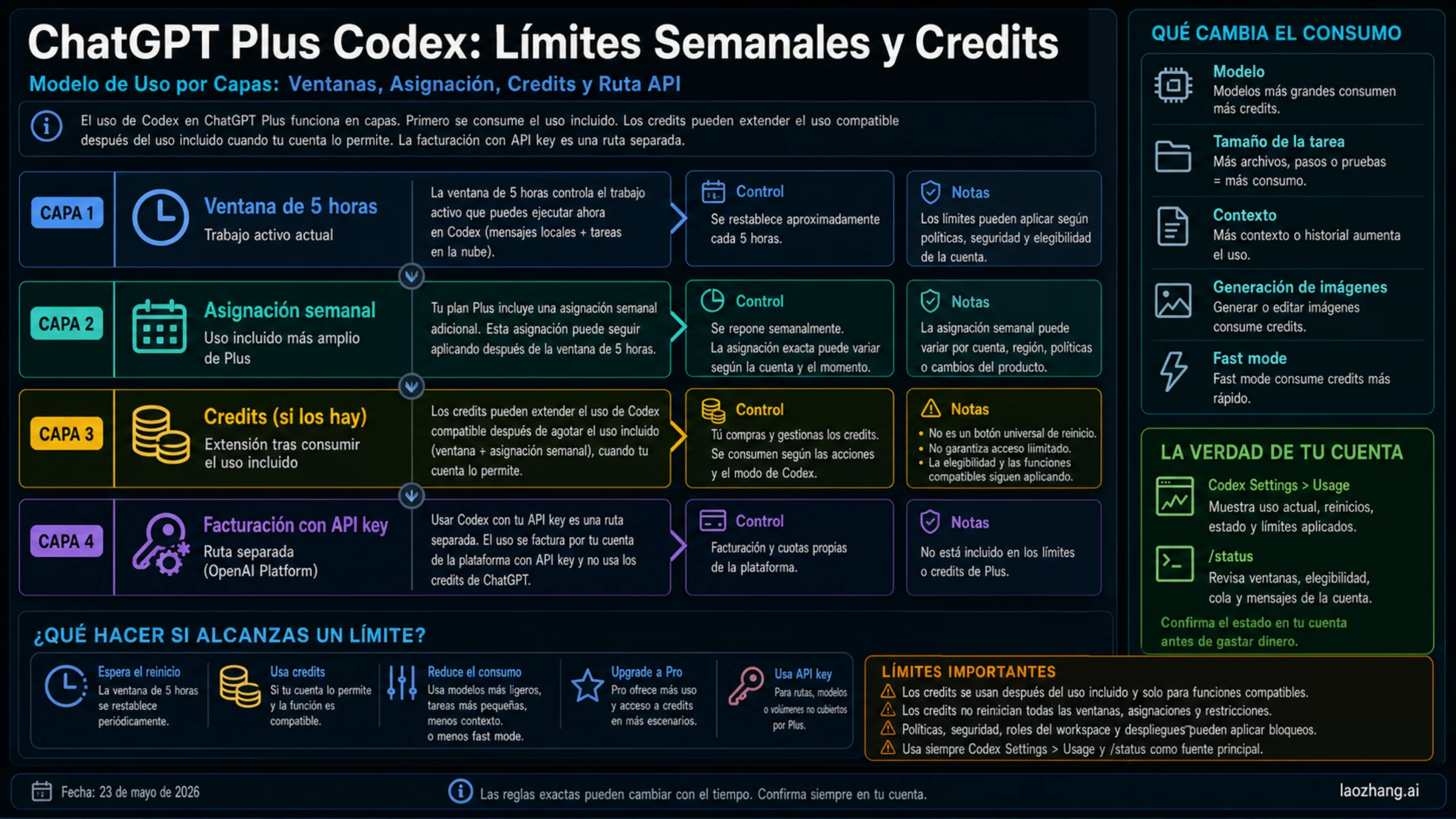 Modelo por capas de ChatGPT Plus Codex