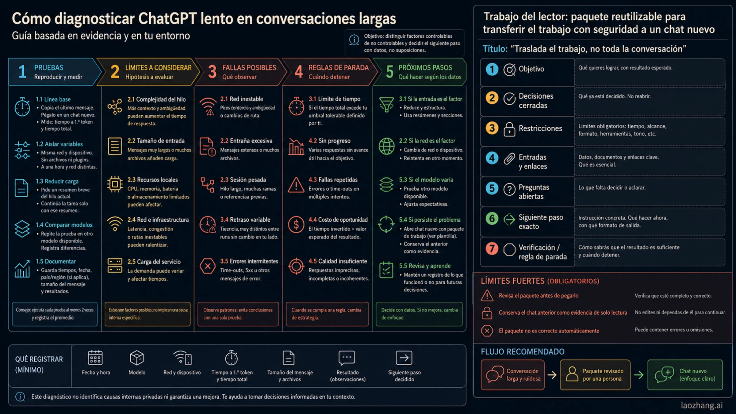 Paquete de relevo en español para un chat nuevo de ChatGPT