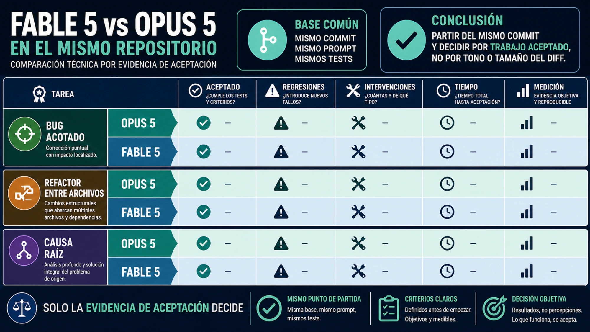 Registro breve del resultado aceptado
