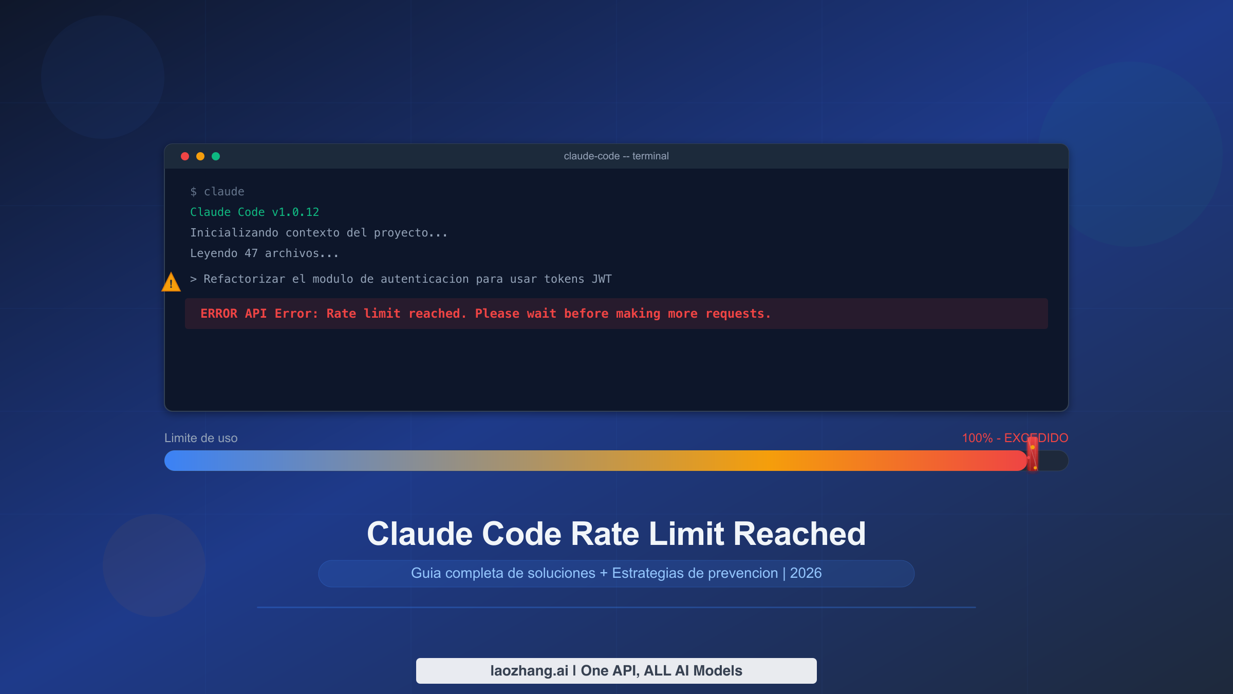Claude Code Rate Limit Reached: Guia completa para solucionarlo (2026)