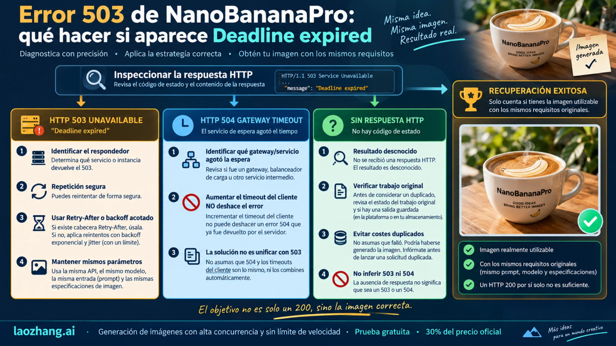 Distinguir HTTP 503, HTTP 504 y ausencia de respuesta antes de recuperar la imagen